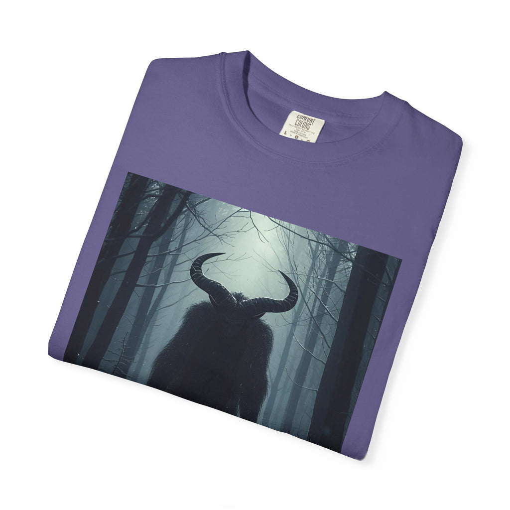 Spooky Mysterious Forest Creature Unisex Garment-Dyed T-Shirt | Unisex Tee, Graphic T-Shirt, Vintage Style, Nature Lover Gift, Unique Artwear