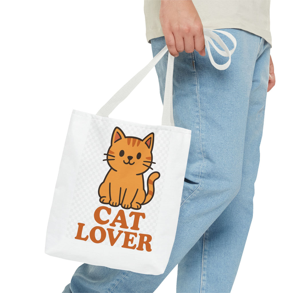 Cat Lover Tote Bag, Eco-Friendly Cat Lover Gift, Cute Pet Owner Accessory, AOP Cat Design, Ideal for Everyday Use, Cat Themed Shopping Bag