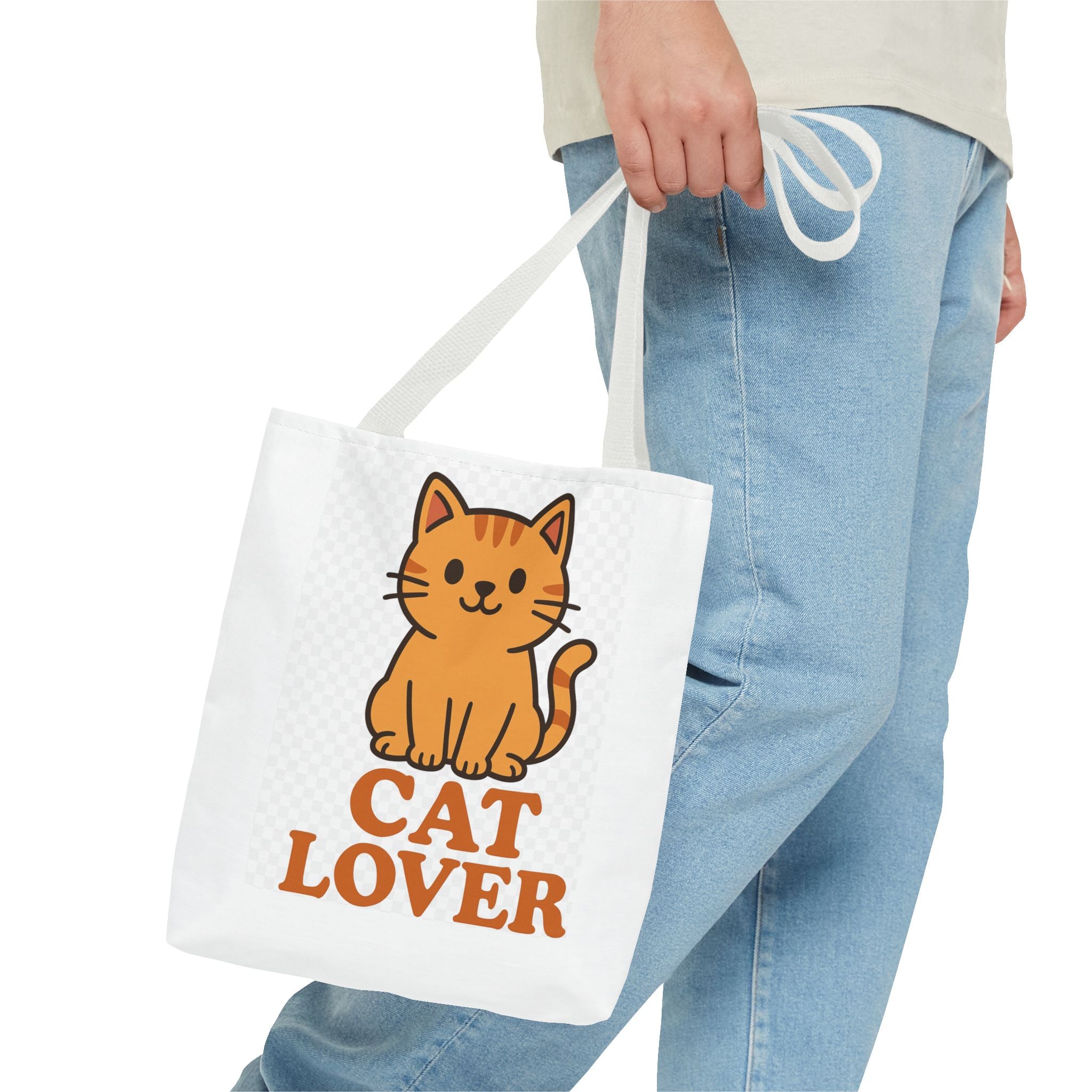 Cat Lover Tote Bag, Eco-Friendly Cat Lover Gift, Cute Pet Owner Accessory, AOP Cat Design, Ideal for Everyday Use, Cat Themed Shopping Bag
