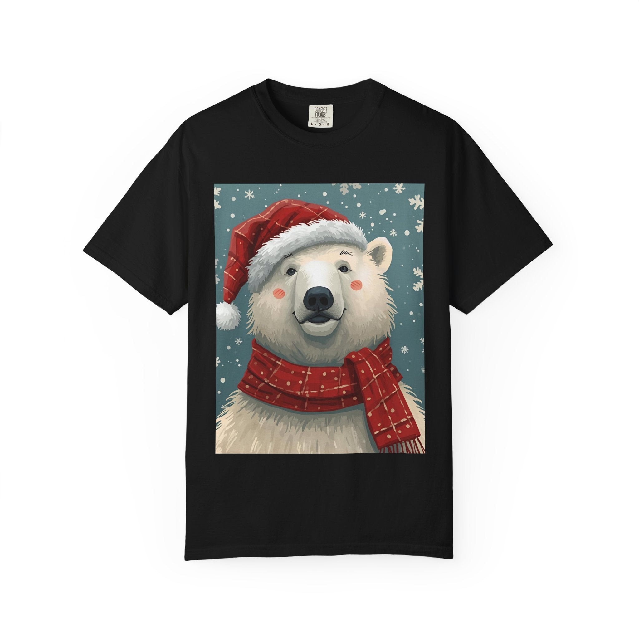 Cozy Holiday Polar Bear T-Shirt, Christmas Tee, Unisex Shirt, Festive Apparel, Gift for Animal Lovers, Winter Wear