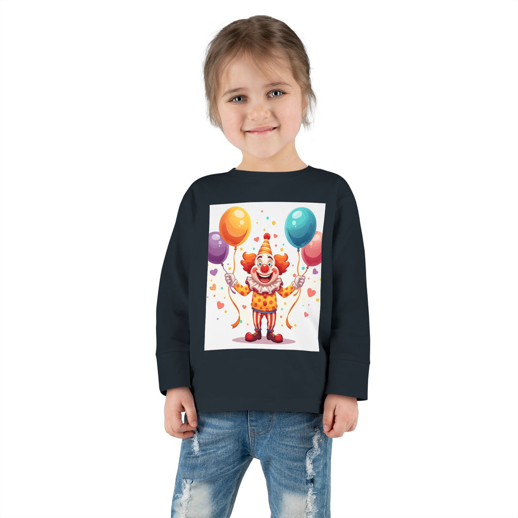 Funny Clown Toddler Long Sleeve Tee