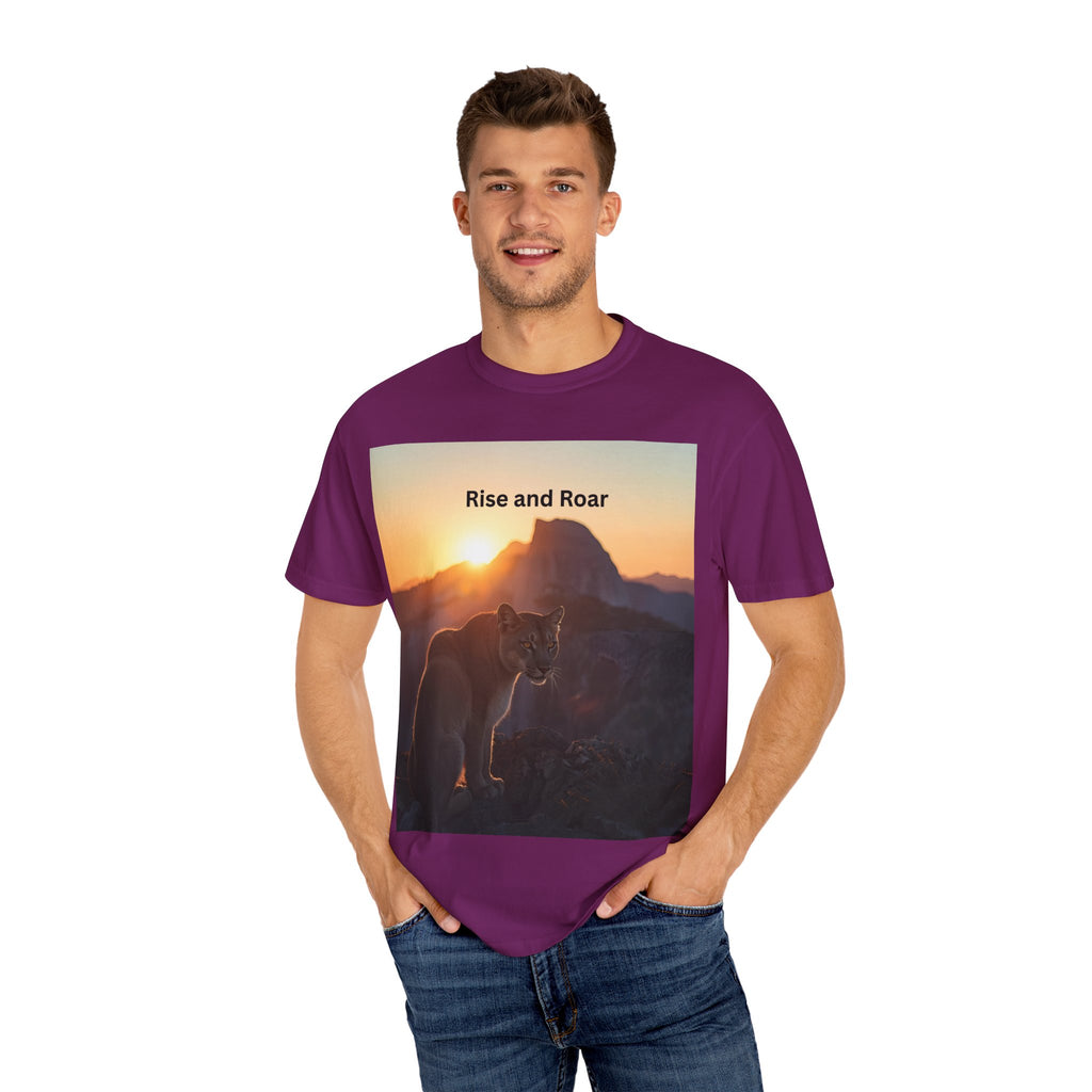 Rise And Roar Sunrise Mountain Lion T-Shirt, Rise and Roar Tee, Unisex Cotton Shirt, Graphic Tee for Nature Lovers, Adventure Apparel, Gifts for [...]