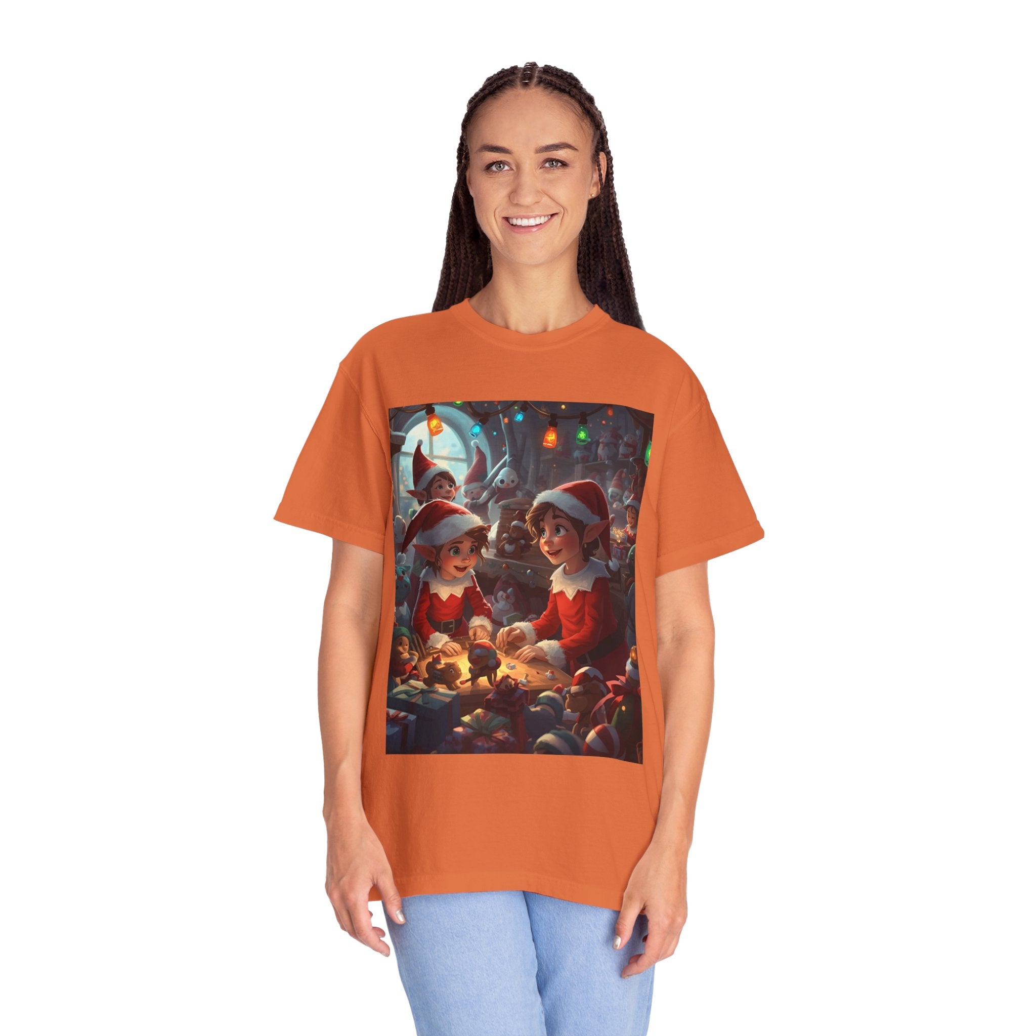 Festive Christmas Elf T-Shirt, Holiday Gift, Unisex Tee, Seasonal Wear, Family Celebration, Santa Theme