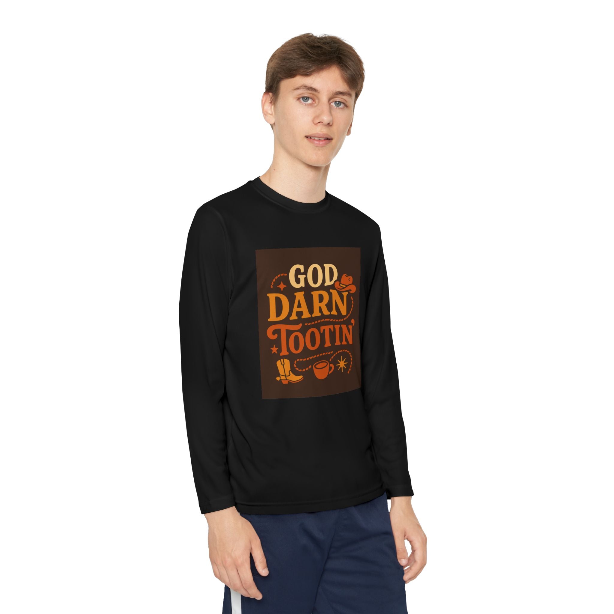 God Darn Tootin Youth Long Sleeve Competitor Tee