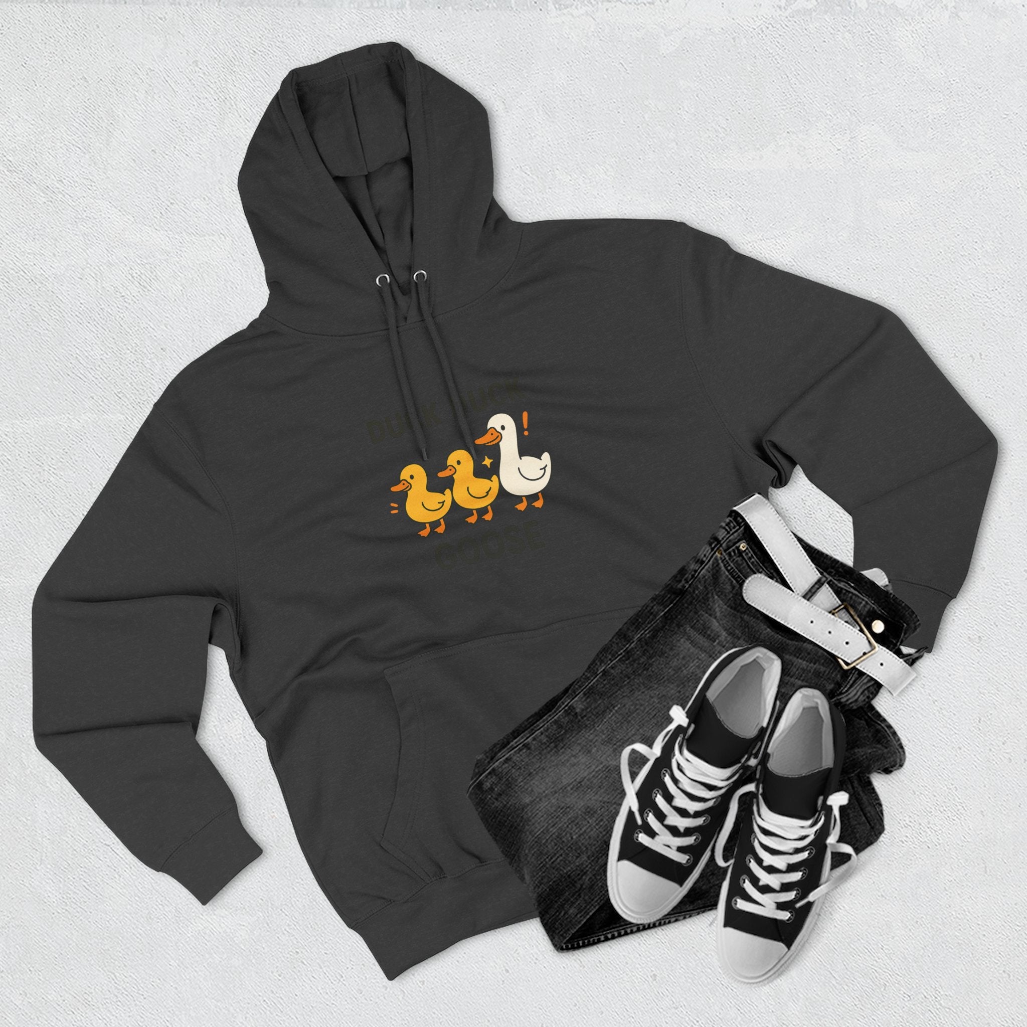 Cute Duck Duck Goose Hoodie, Funny Fleece Sweatshirt, Gift for Kids and Adults, Perfect for Fall and Casual Wear