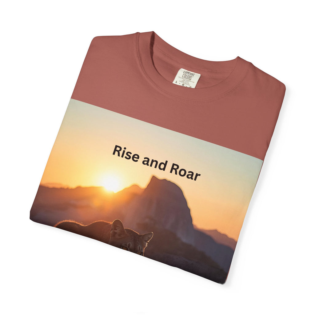 Rise And Roar Sunrise Mountain Lion T-Shirt, Rise and Roar Tee, Unisex Cotton Shirt, Graphic Tee for Nature Lovers, Adventure Apparel, Gifts for [...]