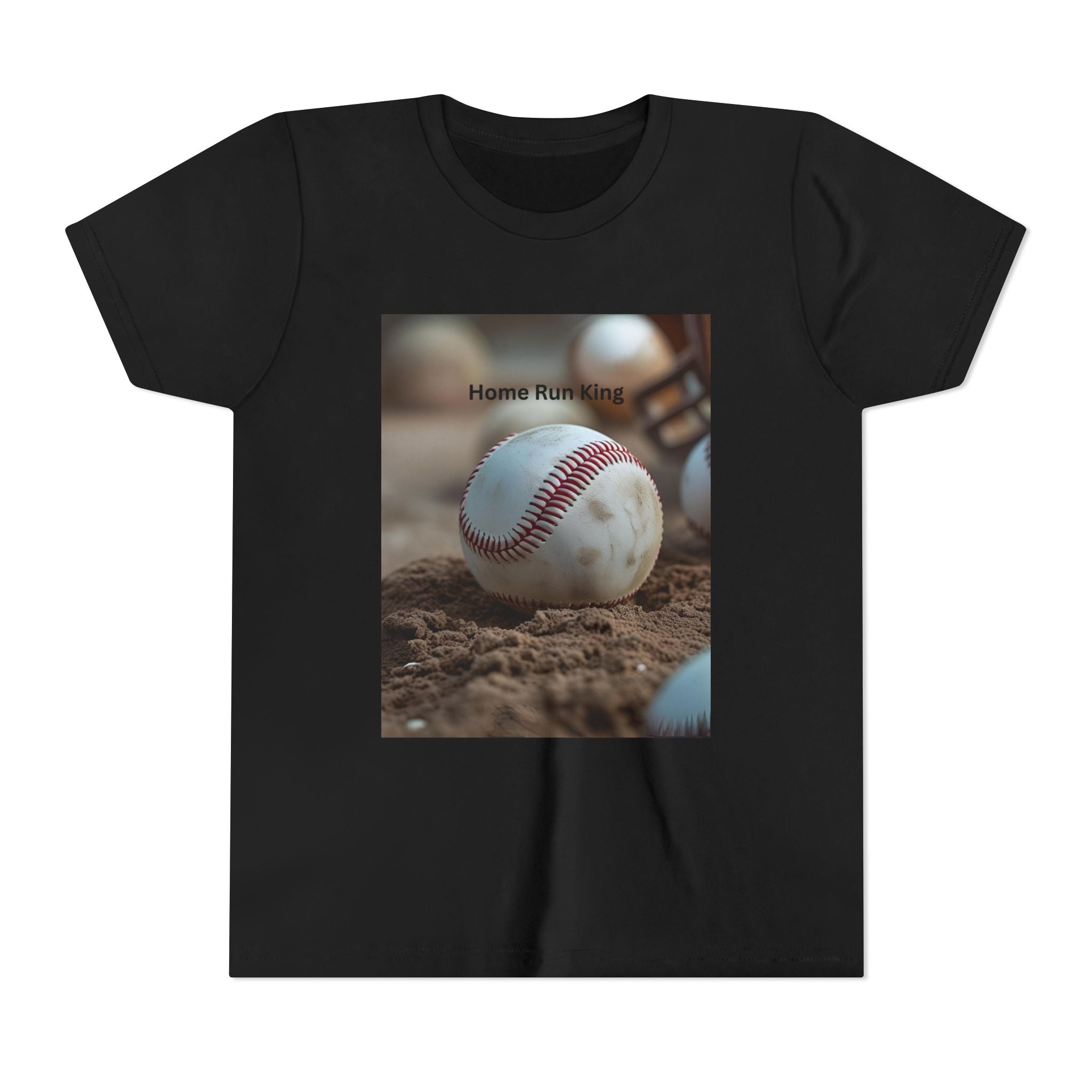 Home Run King Youth Tee, Baseball Shirt, Kids Sports Apparel, Gift for Young Athletes, Perfect for Birthdays, Sports Events, Team Spirit