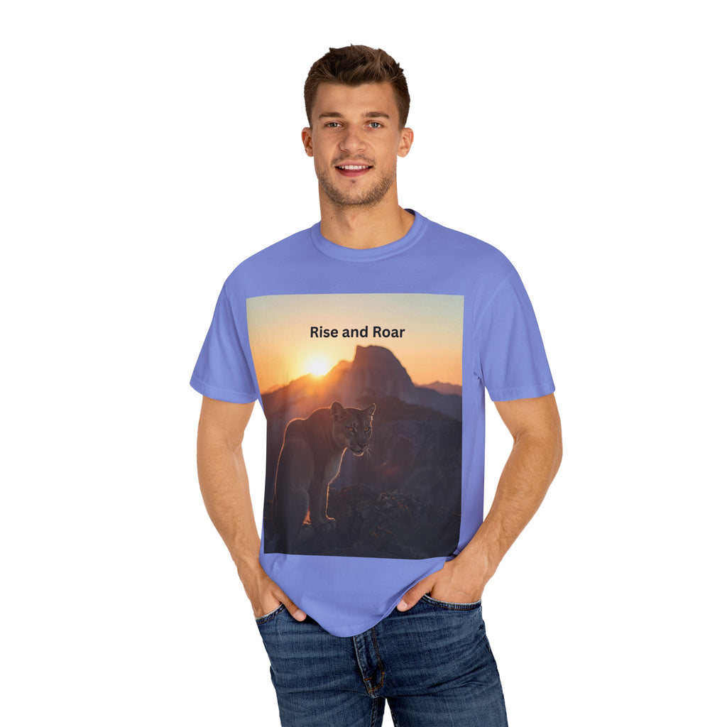 Rise And Roar Sunrise Mountain Lion T-Shirt, Rise and Roar Tee, Unisex Cotton Shirt, Graphic Tee for Nature Lovers, Adventure Apparel, Gifts for [...]