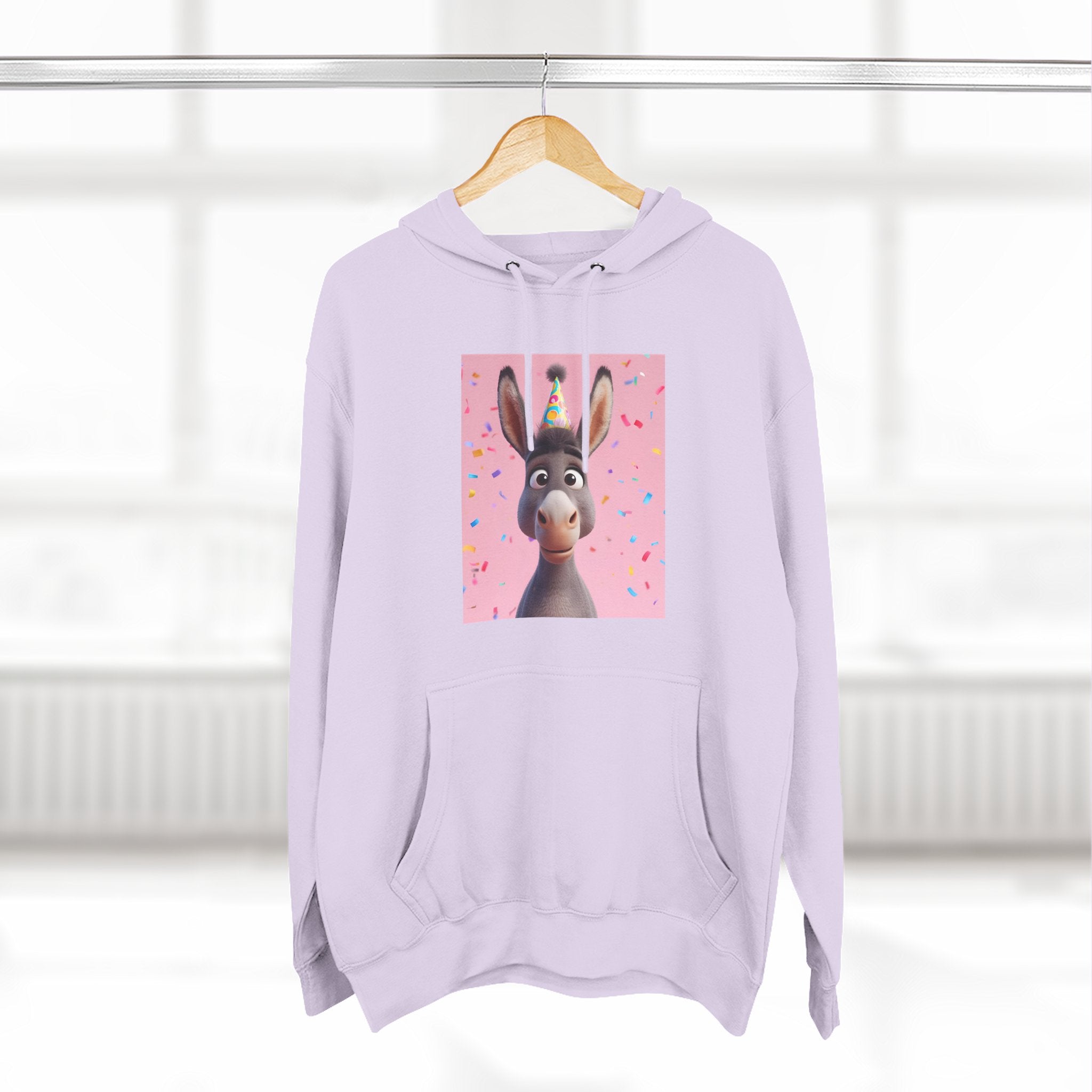Donkey Birthday Three-Panel Fleece Hoodie