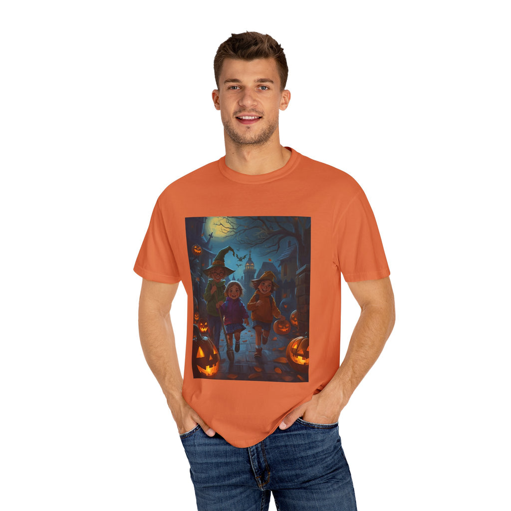 Spooky Halloween Unisex T-Shirt, Trick or Treat, Fall Festivities, Cozy Comfort, Perfect for Halloween Parties, Gift for Friends