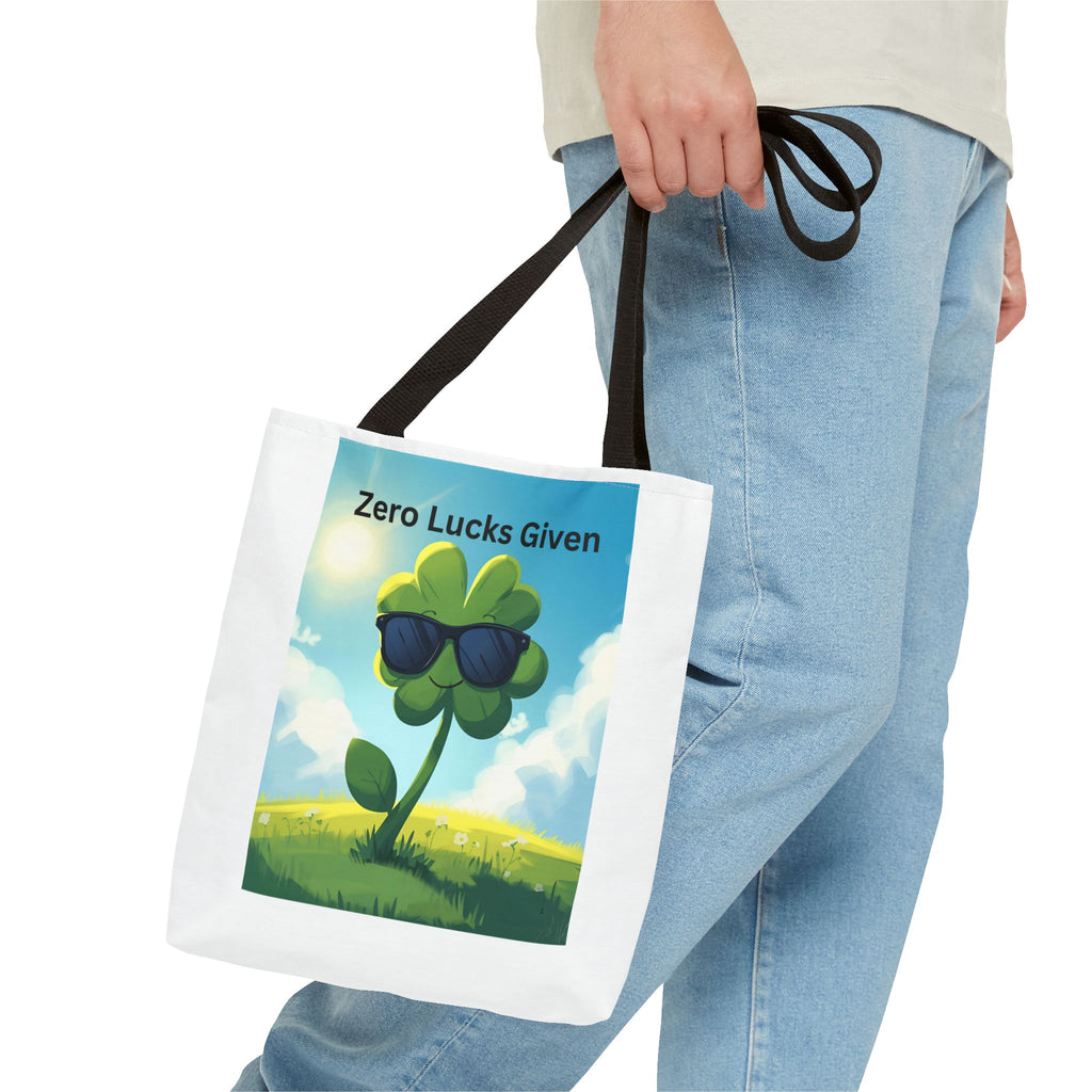 Zero Lucks Given Playful St. Patrick's Day Tote Bag, Fun Canvas Bag for Shoppers, Zero Lucks Given Bag, Gift for Friends, Travel Bag, Everyday Use