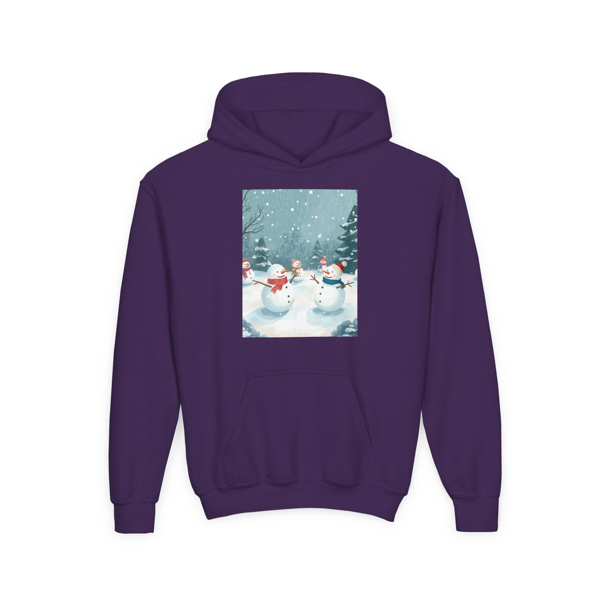 Festive Snowman Hoodie for Kids, Winter Sweatshirt, Christmas Gift, Holiday Apparel, Cozy Winter Wear