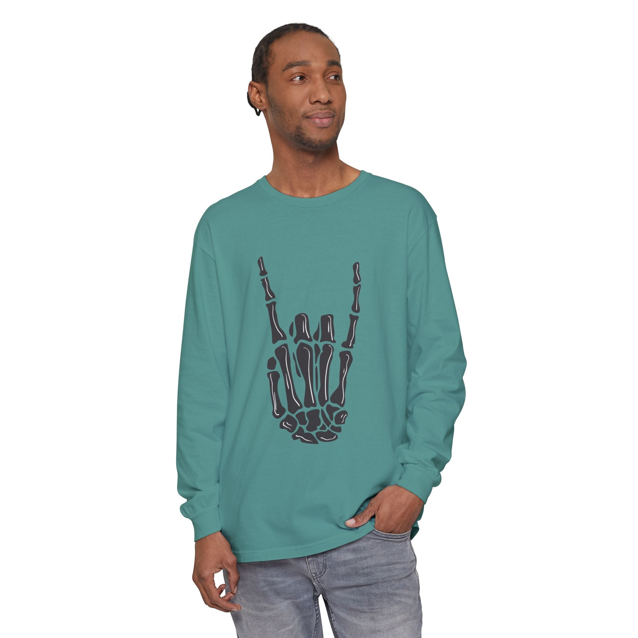Rock On Unisex Garment-dyed Long Sleeve T-Shirt