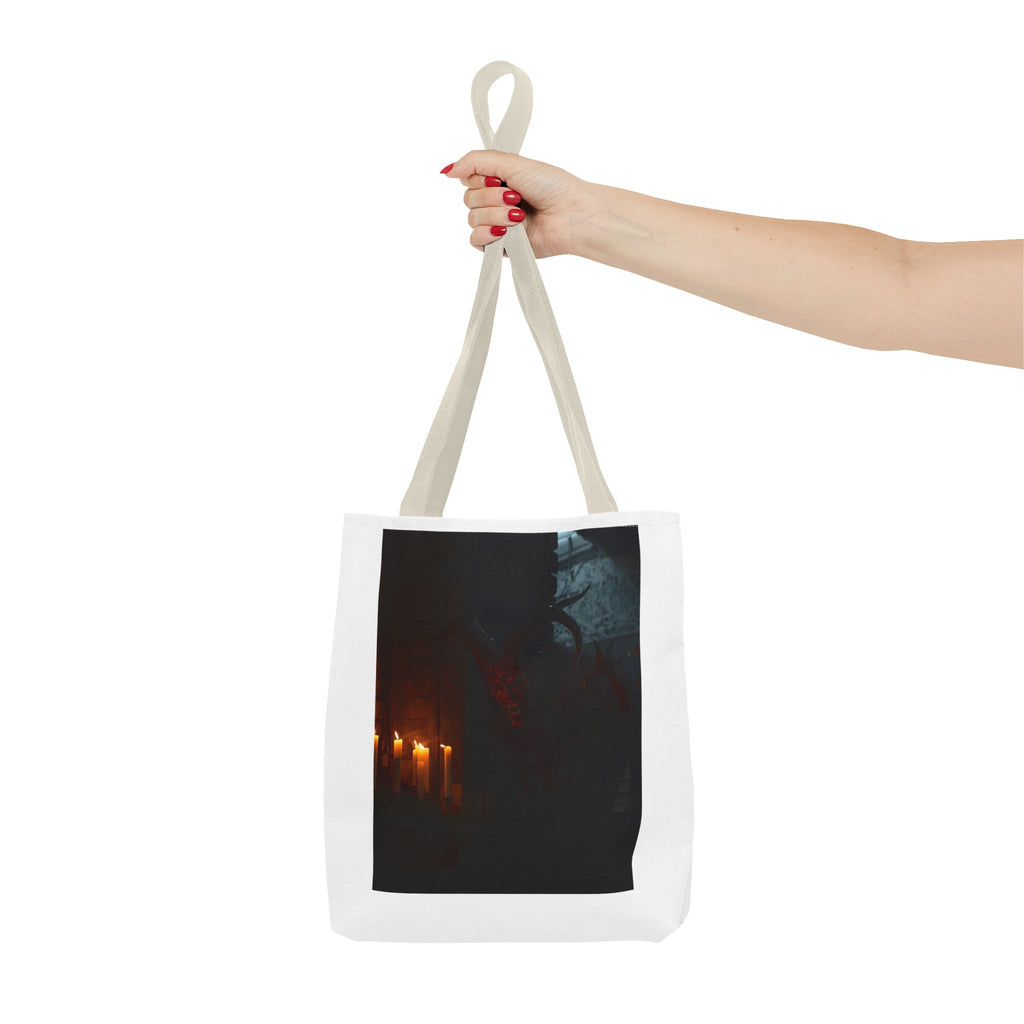 Spooky Halloween Pumpkin Shadow Tote Bag (AOP)