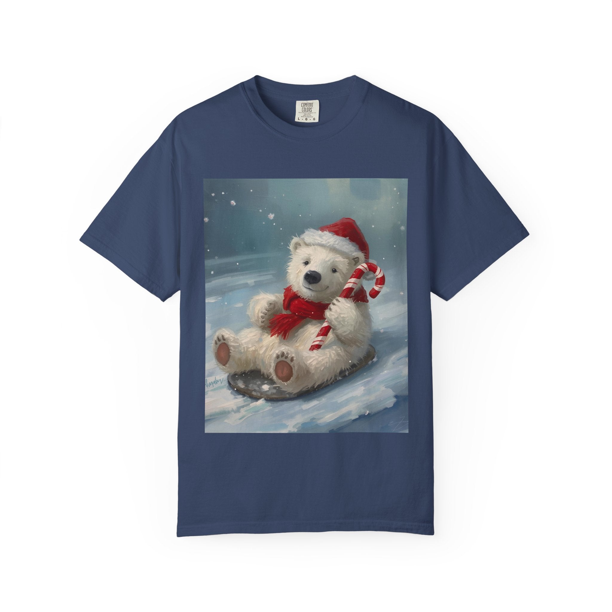 Cozy Christmas Bear T-Shirt, Winter Apparel, Holiday Gift, Family Matching Tee, Cute Polar Bear Design, Festive Outfit