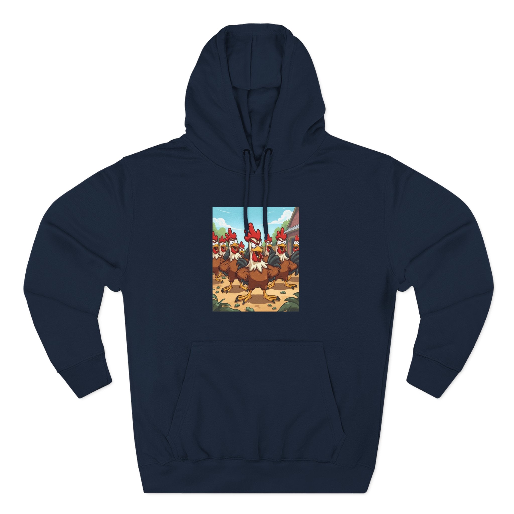 Chicken Funny Three-Panel Fleece Hoodie
