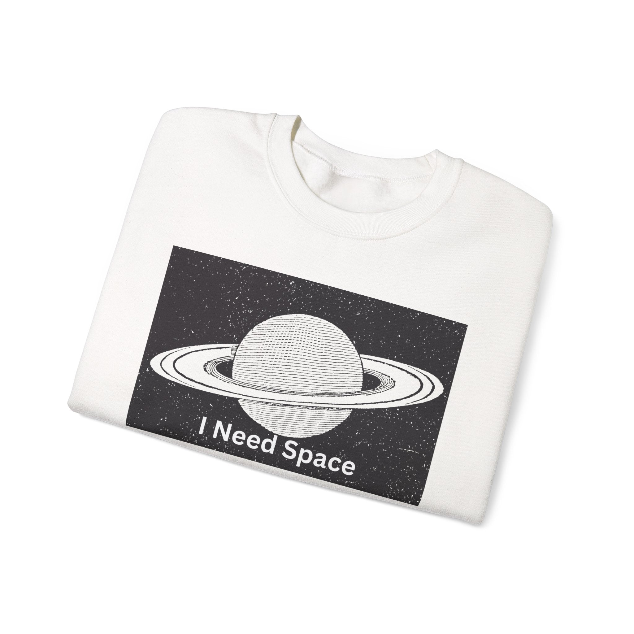 Cosmic Space Sweatshirt, I Need Space Crewneck, Unisex Fashion, Planetary Gift, Galaxy Lover Gift, Relaxed Fit Pullover