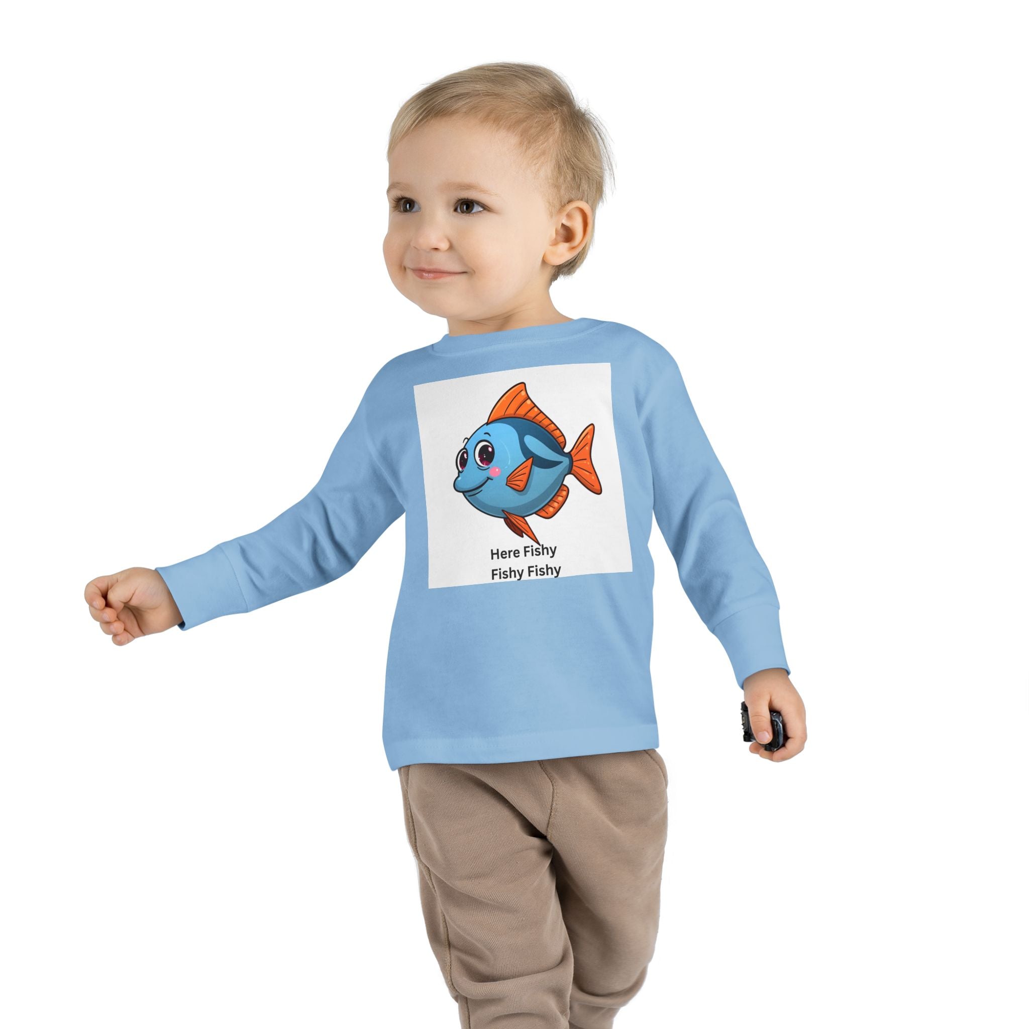 Here Fishy Fishy Fishy Toddler Long Sleeve Tee