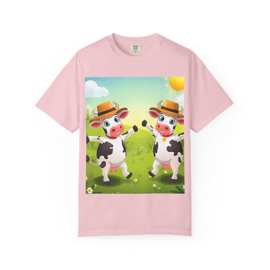 Cute Cow Fun Farm Unisex Garment-Dyed T-shirt