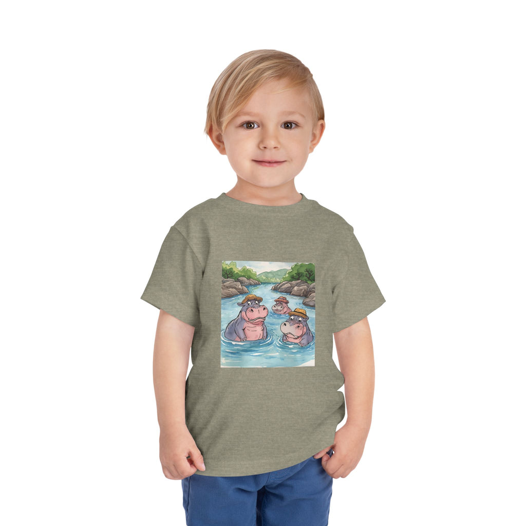 Hippo Cute Toddler Short Sleeve Tee
