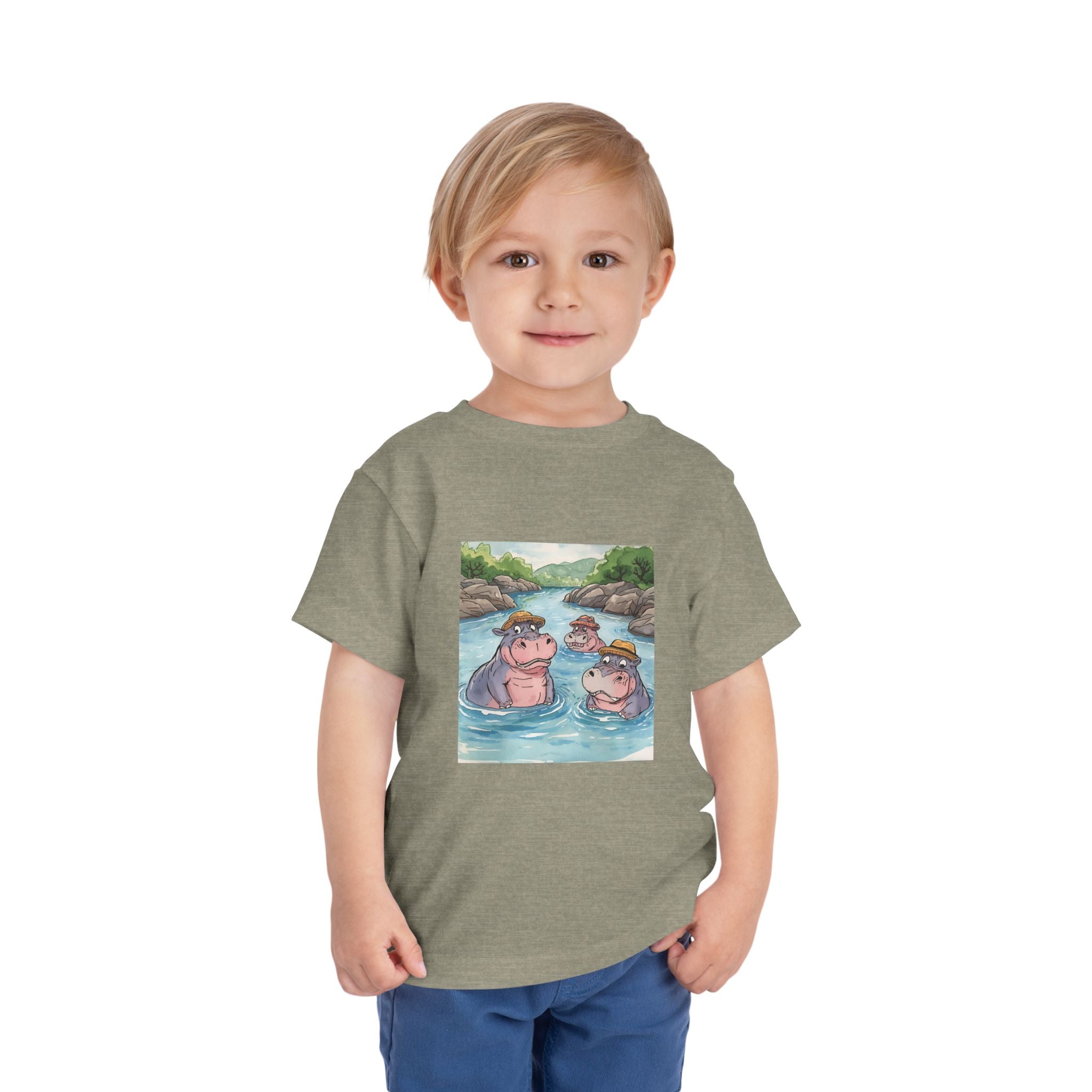 Hippo Cute Toddler Short Sleeve Tee