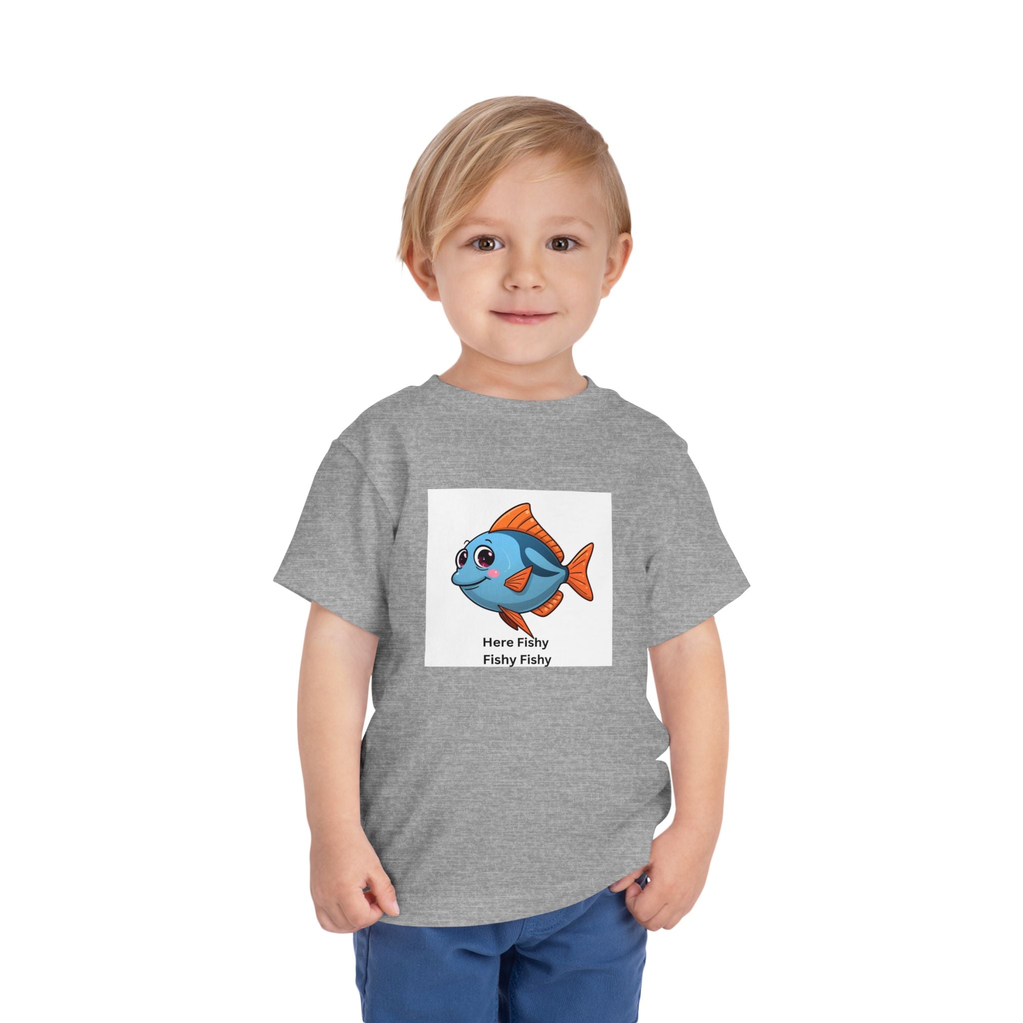 Here Fishy Fishy Fishy Toddler Short Sleeve Tee
