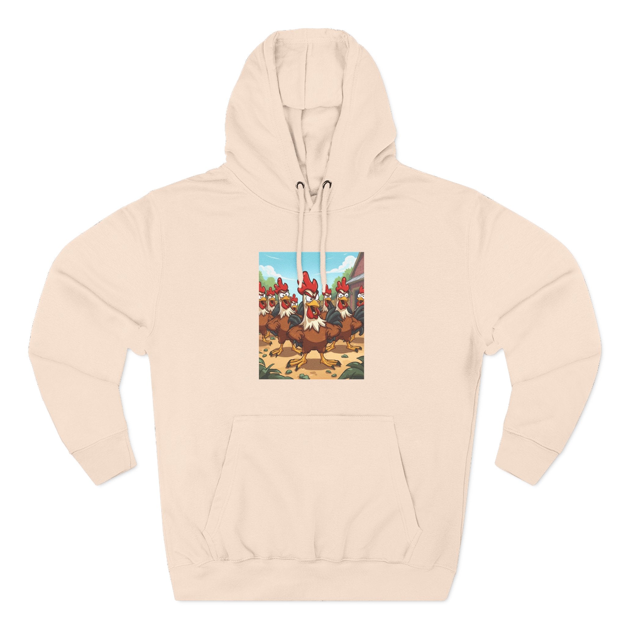 Chicken Funny Three-Panel Fleece Hoodie