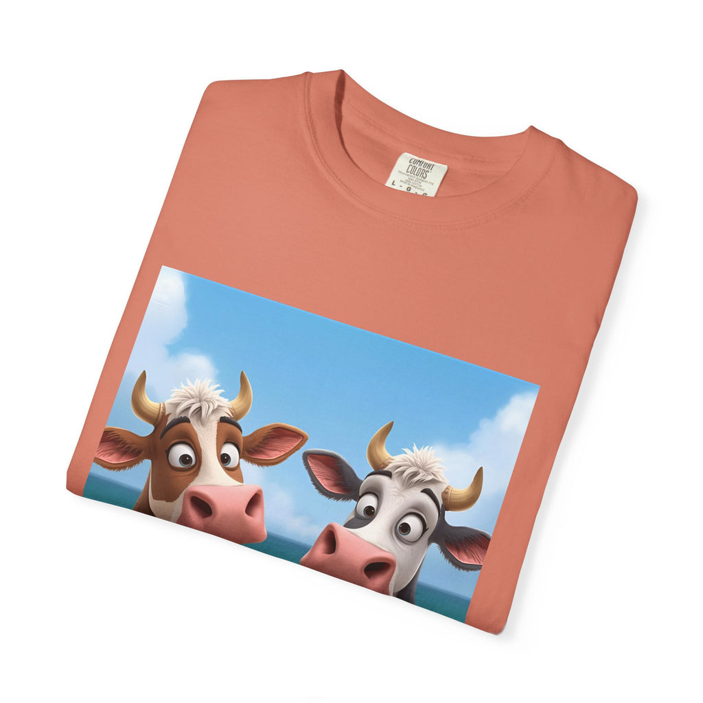 Cute Cow Ice Cream T-Shirt, Fun Summer Tee, Animal Lover Gift, Unisex Casual Top, Beach Vibes Apparel, Cute Gift for Friends