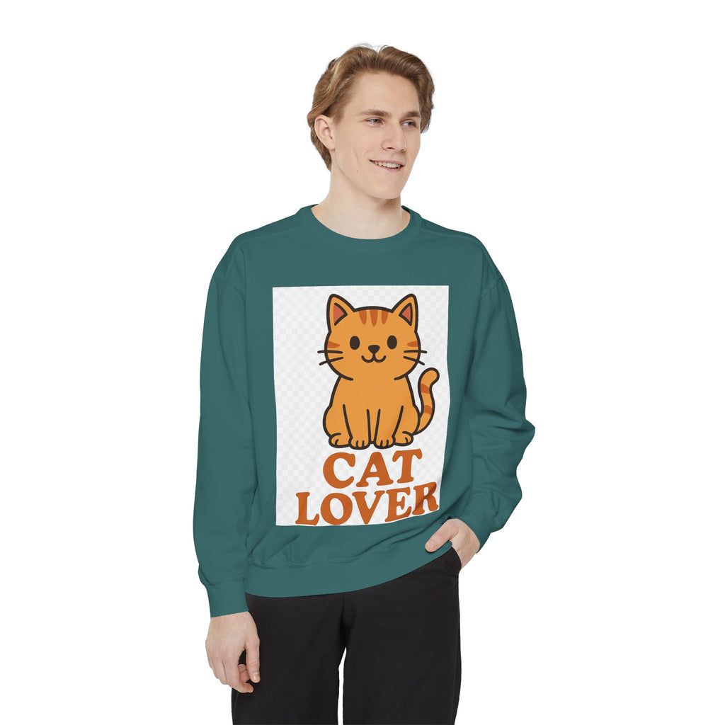 Cat Lover Unisex Garment-Dyed Sweatshirt