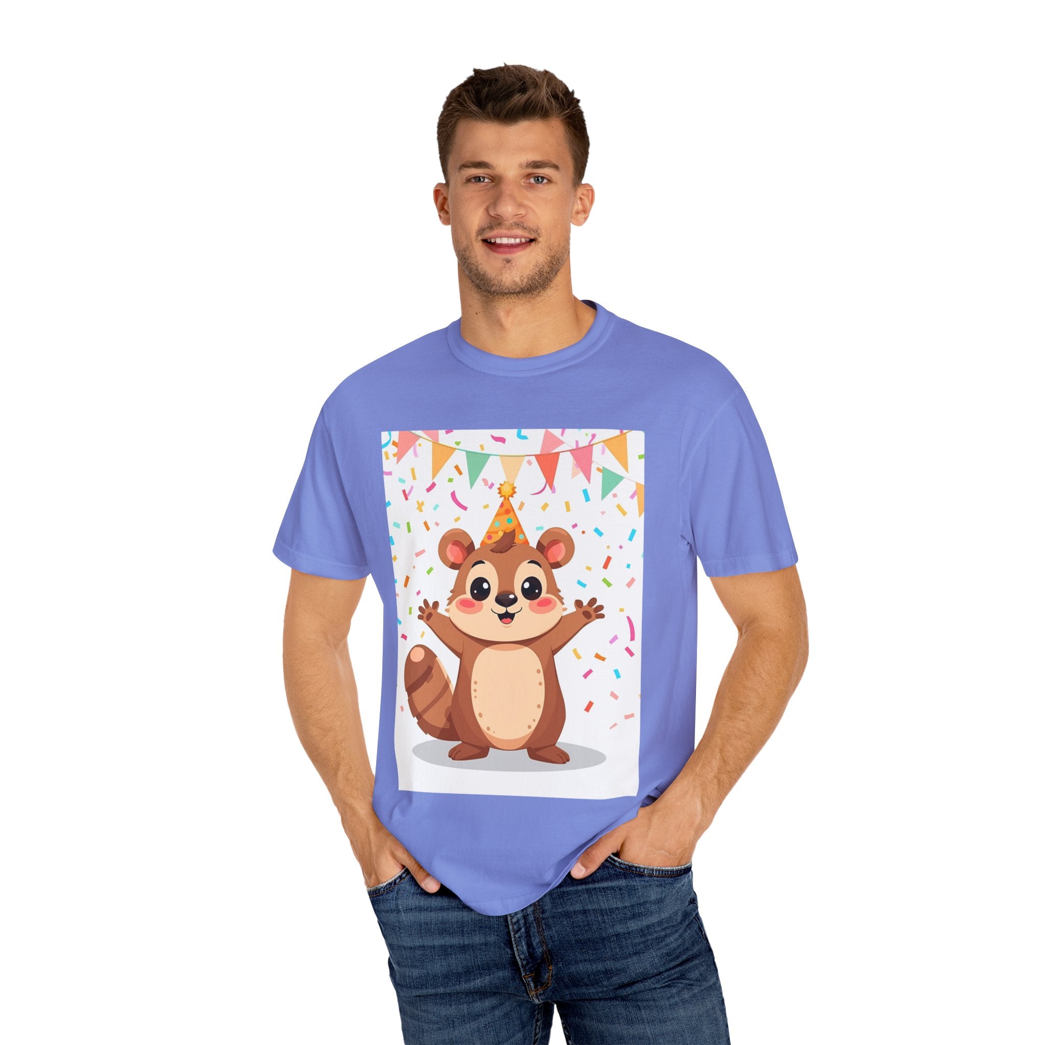 Adorable Party Animal Squirl T-Shirt - Birthday Gift, Unisex Tee, Celebration Apparel, Cute Animal Print, Fun Gift Idea