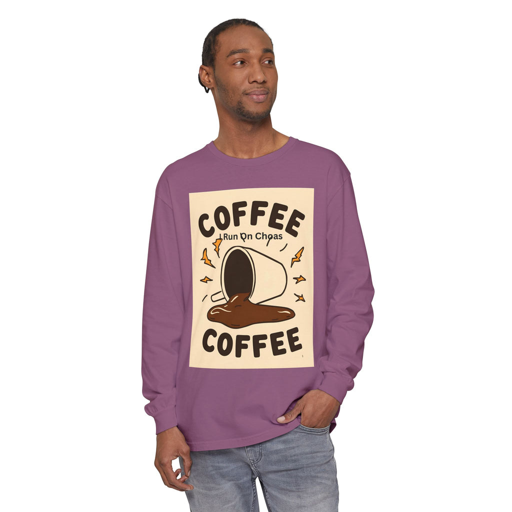 Coffee Coffee Unisex Garment-dyed Long Sleeve T-Shirt