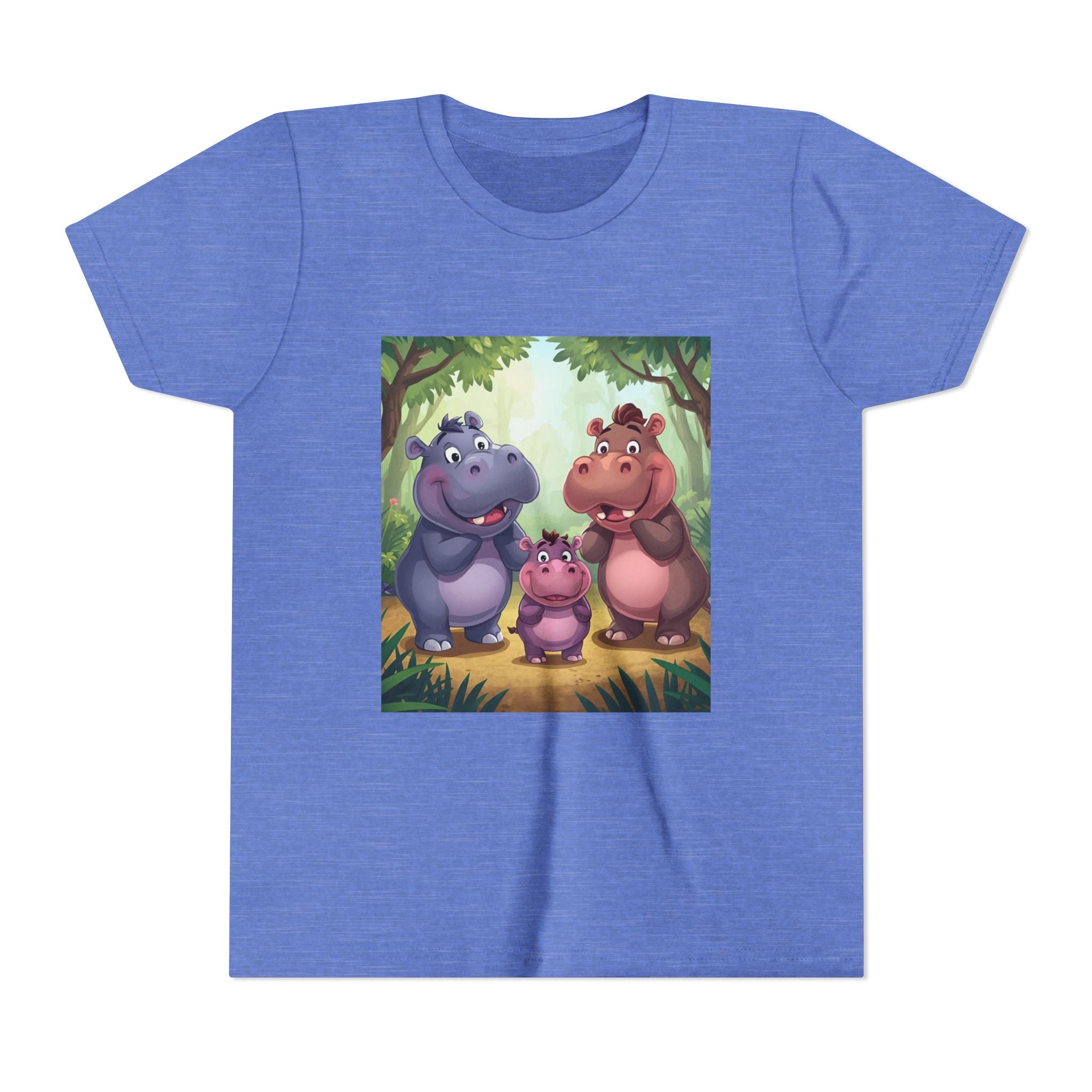 Hippo Cute Youth Short Sleeve Tee
