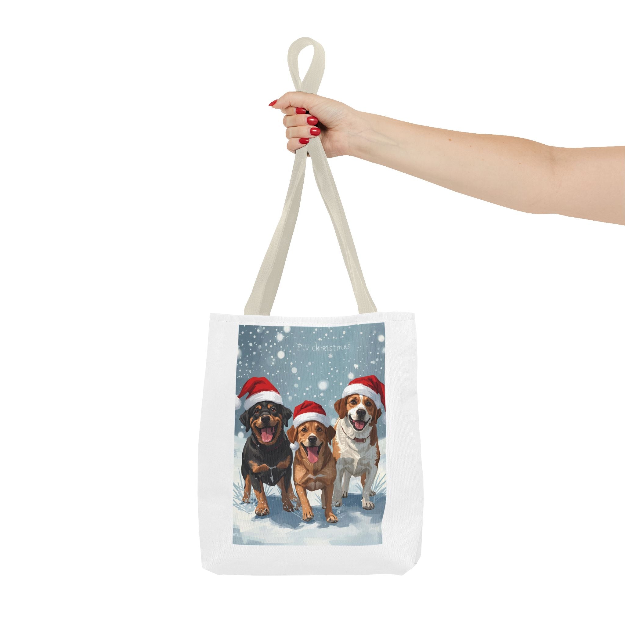 Christmas Dogs Tote Bag | Festive Pet Lover Gift, Snowy Holiday Shopping, Cute Animal Tote, Winter Accessory, Gift for Dog Owners