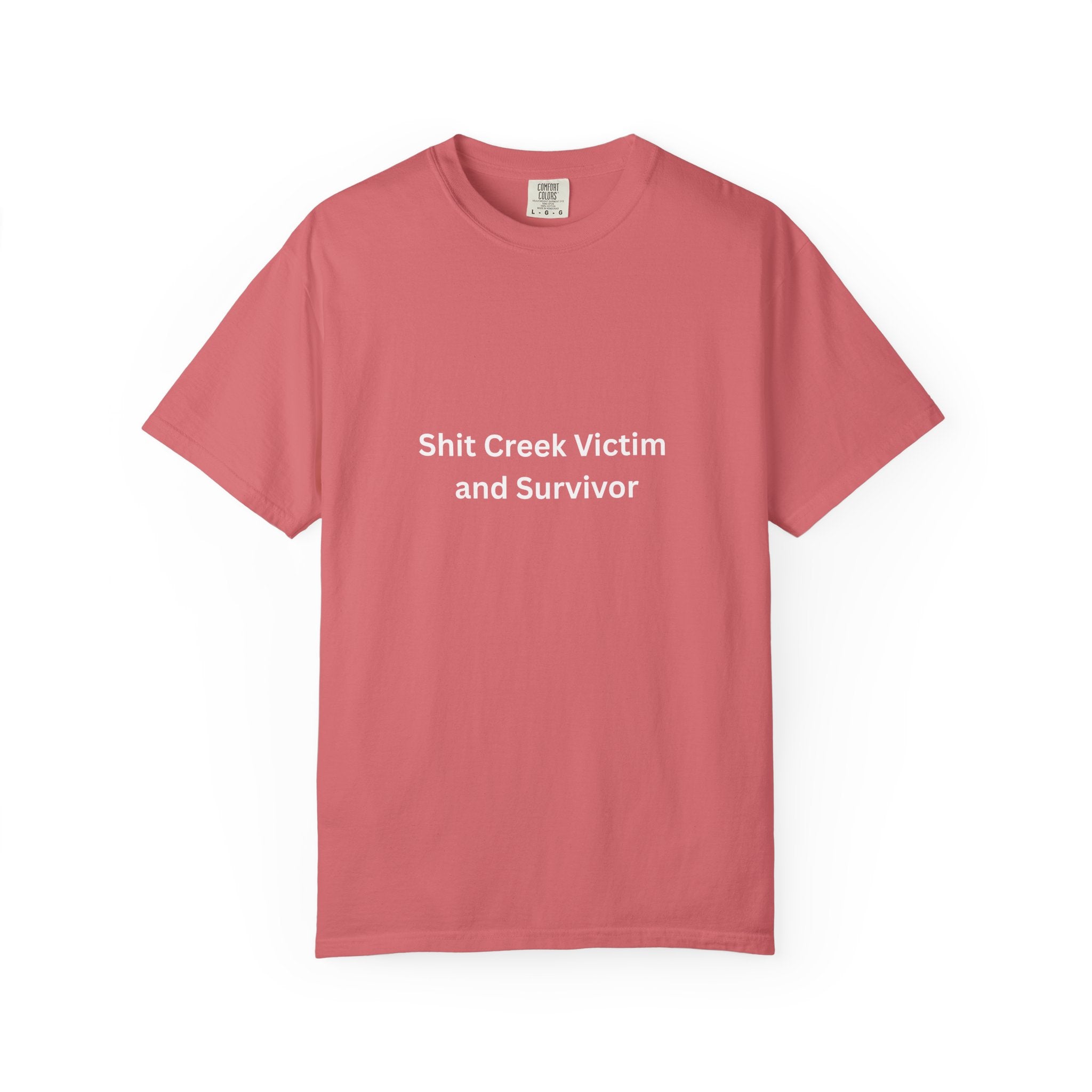 Shit Creek Survivor Garment-Dyed Unisex T-shirt in Vintage Colors | Relaxed Fit | Perfect for Casual Wear, Gifts, Everyday Use, Summer Outfits