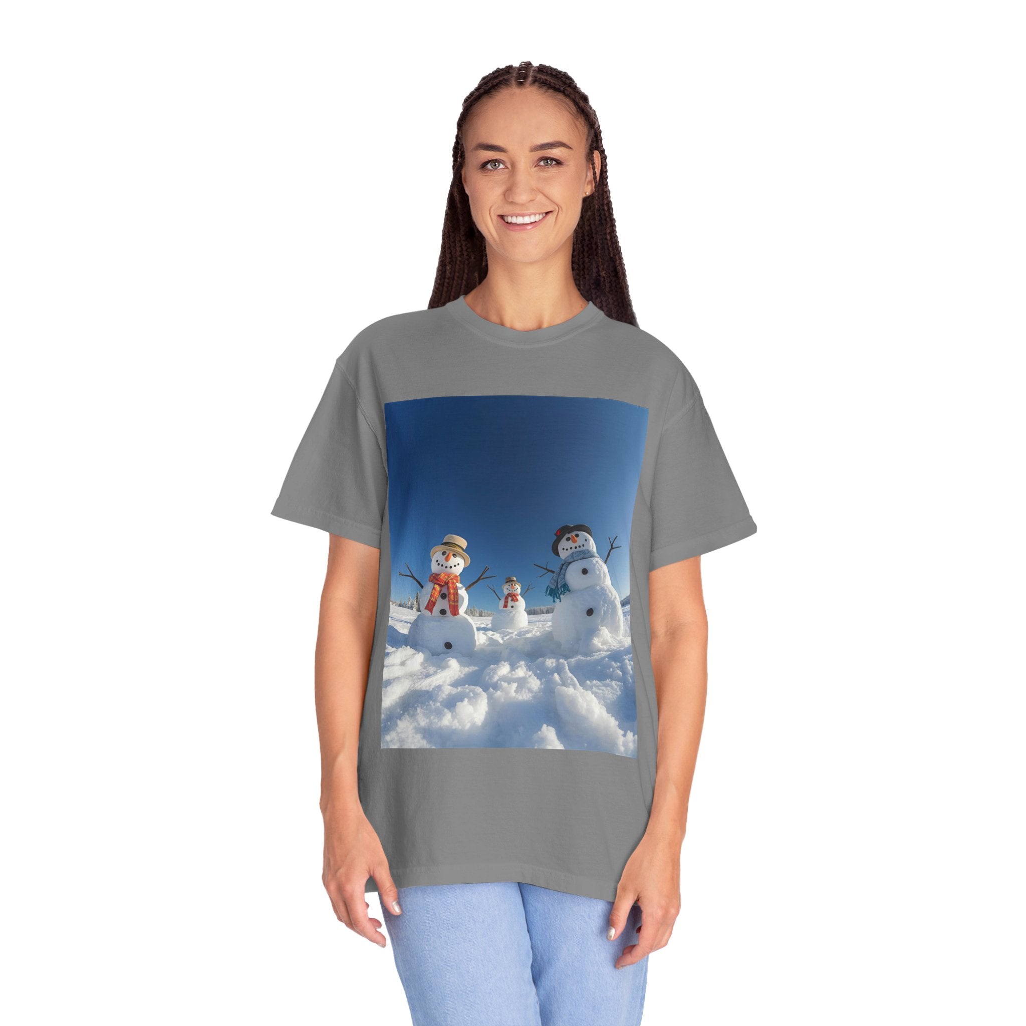 Festive Christmas Winter Wonderland Snowman T-shirt, Holiday Apparel, Christmas Gift, Unisex Tees, Cozy Winter Outfit, Family Fun