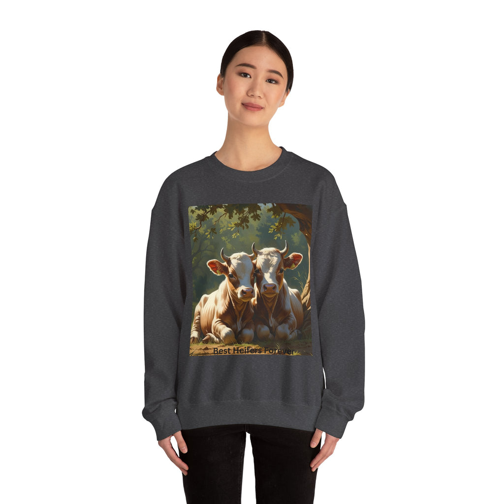 Cozy Cow Crewneck Sweatshirt, Unisex Pullover, Animal Lover Gift, Farmhouse Decor, Best Friends, Cute Sweatshirt