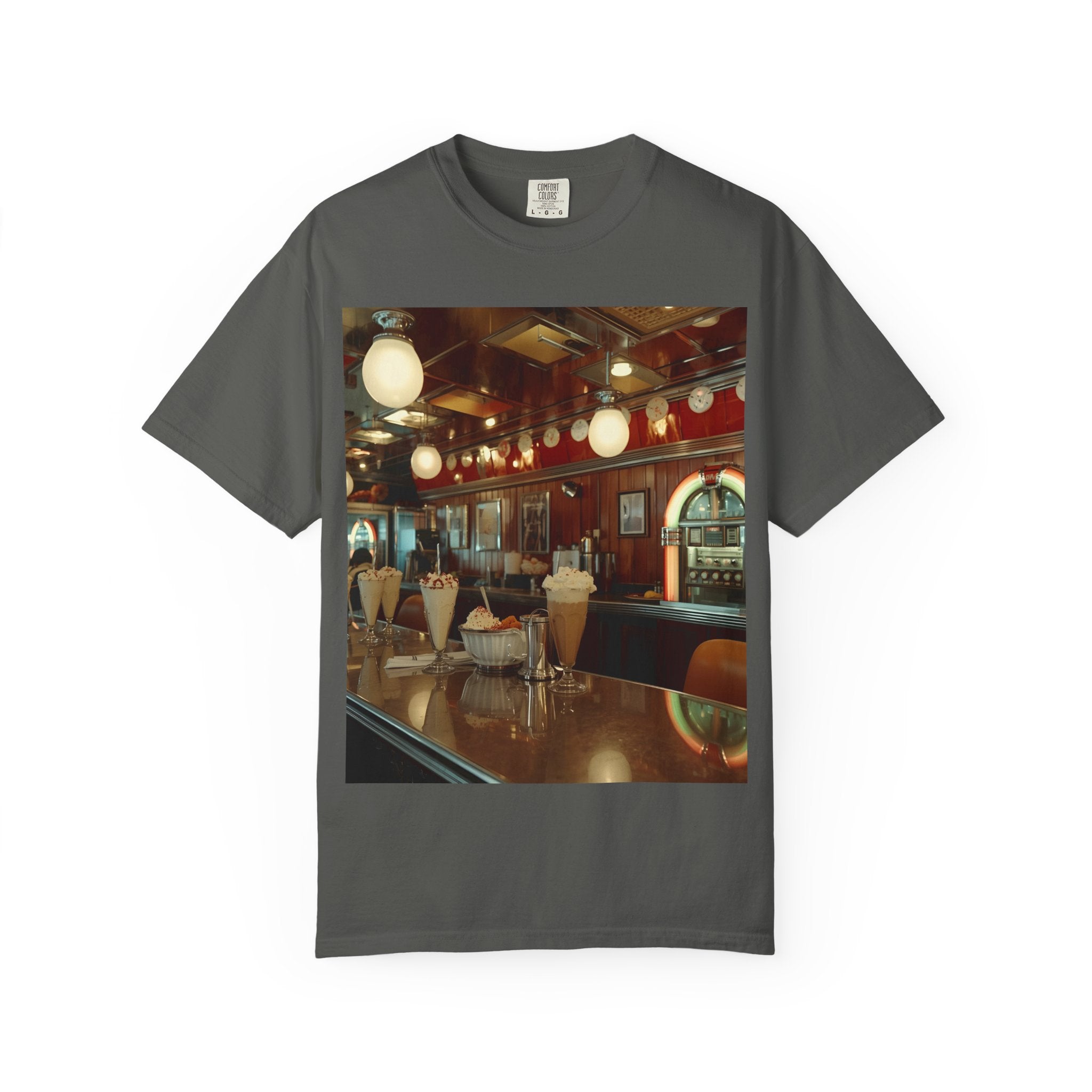 Cozy Vintage Café Vibe Unisex T-shirt, Casual Tee, Retro Style, Gift for Coffee Lovers, Summer Fashion, Everyday Wear