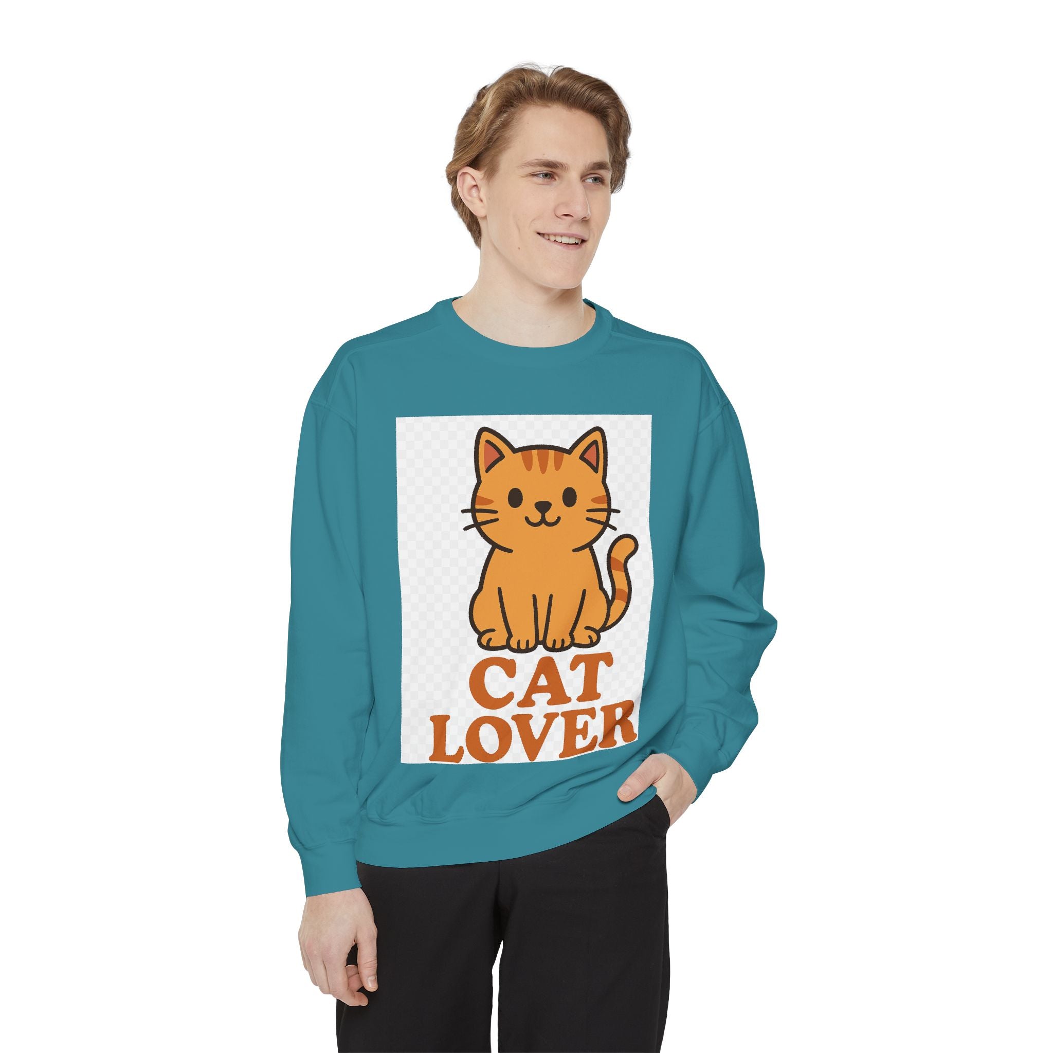 Cat Lover Unisex Garment-Dyed Sweatshirt
