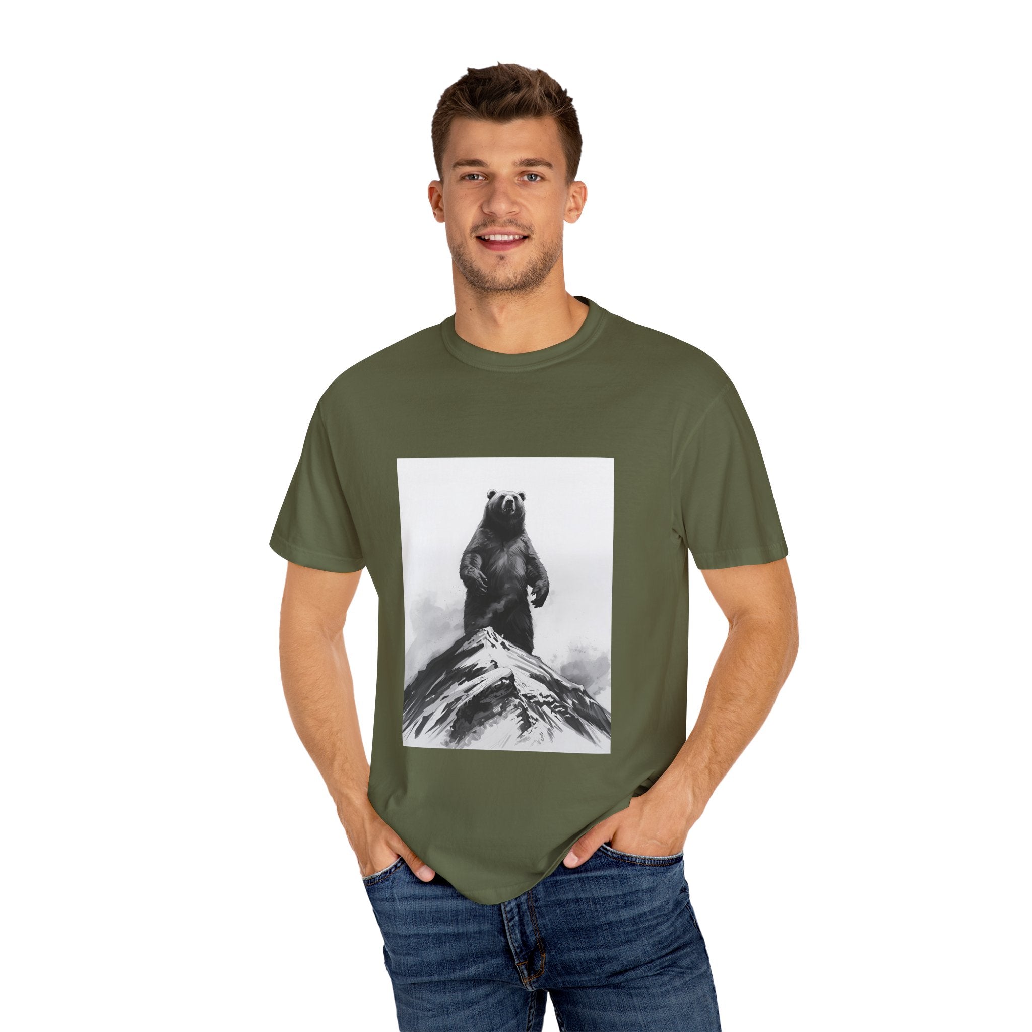 Bear Mountain Snow Unisex Garment-Dyed T-shirt