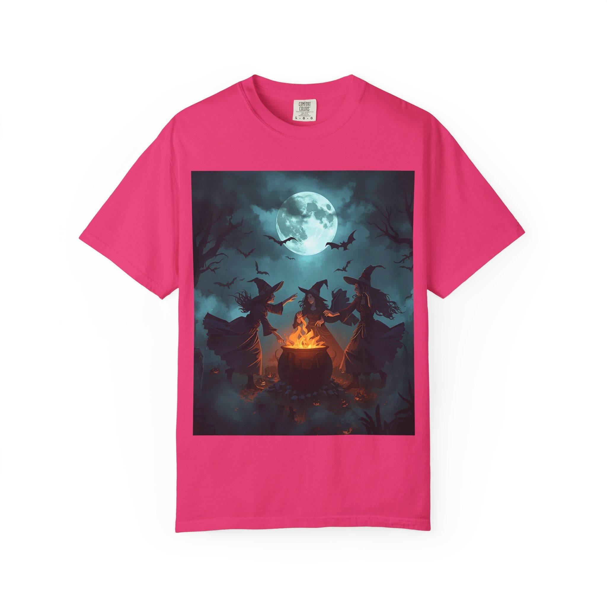 Spooky Halloween Full Moon T-Shirt - Spooky Halloween Top for Fall Celebrations, Casual Wear, Gift for Witches, Unisex Tee, Festive Graphic Shirt