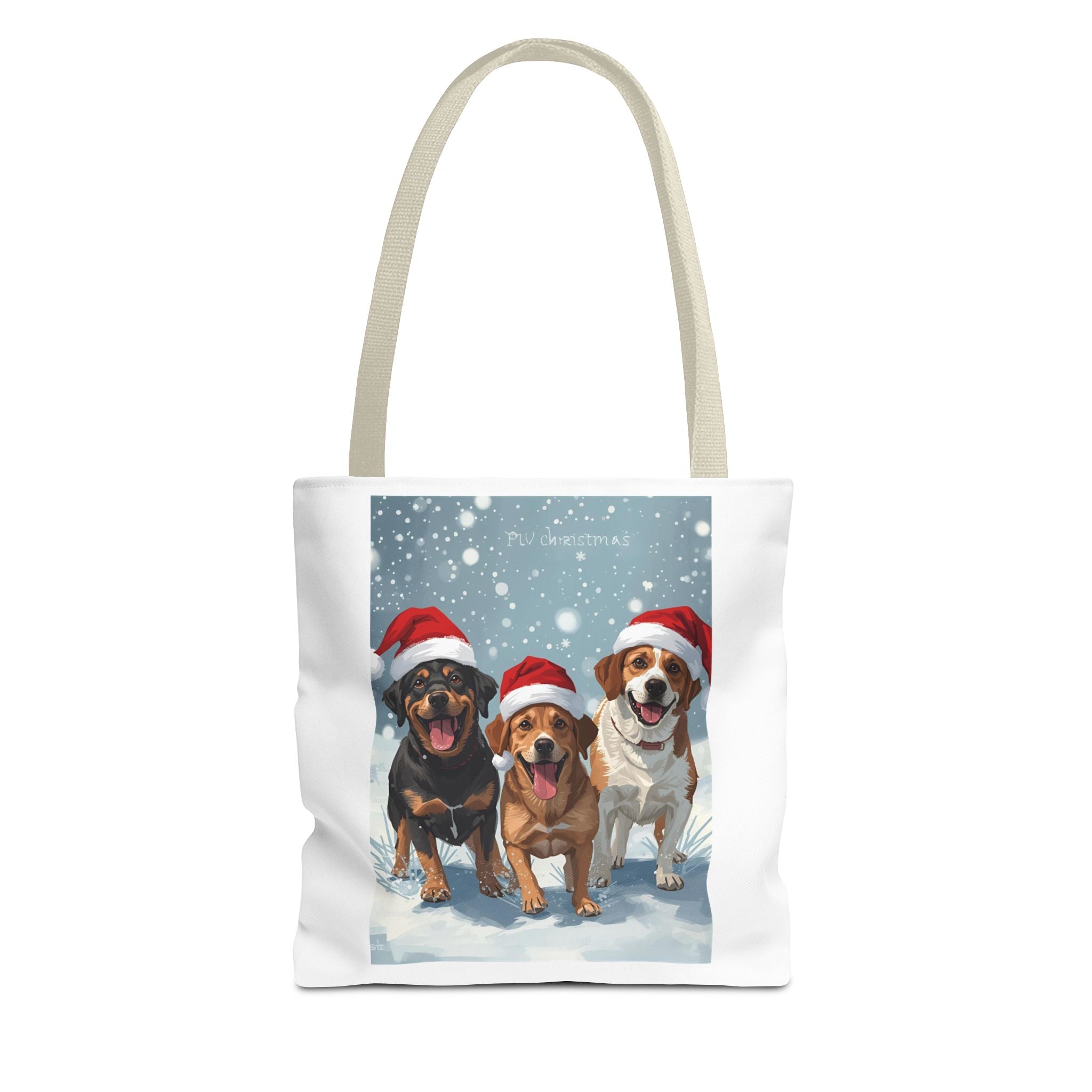 Christmas Dogs Tote Bag | Festive Pet Lover Gift, Snowy Holiday Shopping, Cute Animal Tote, Winter Accessory, Gift for Dog Owners