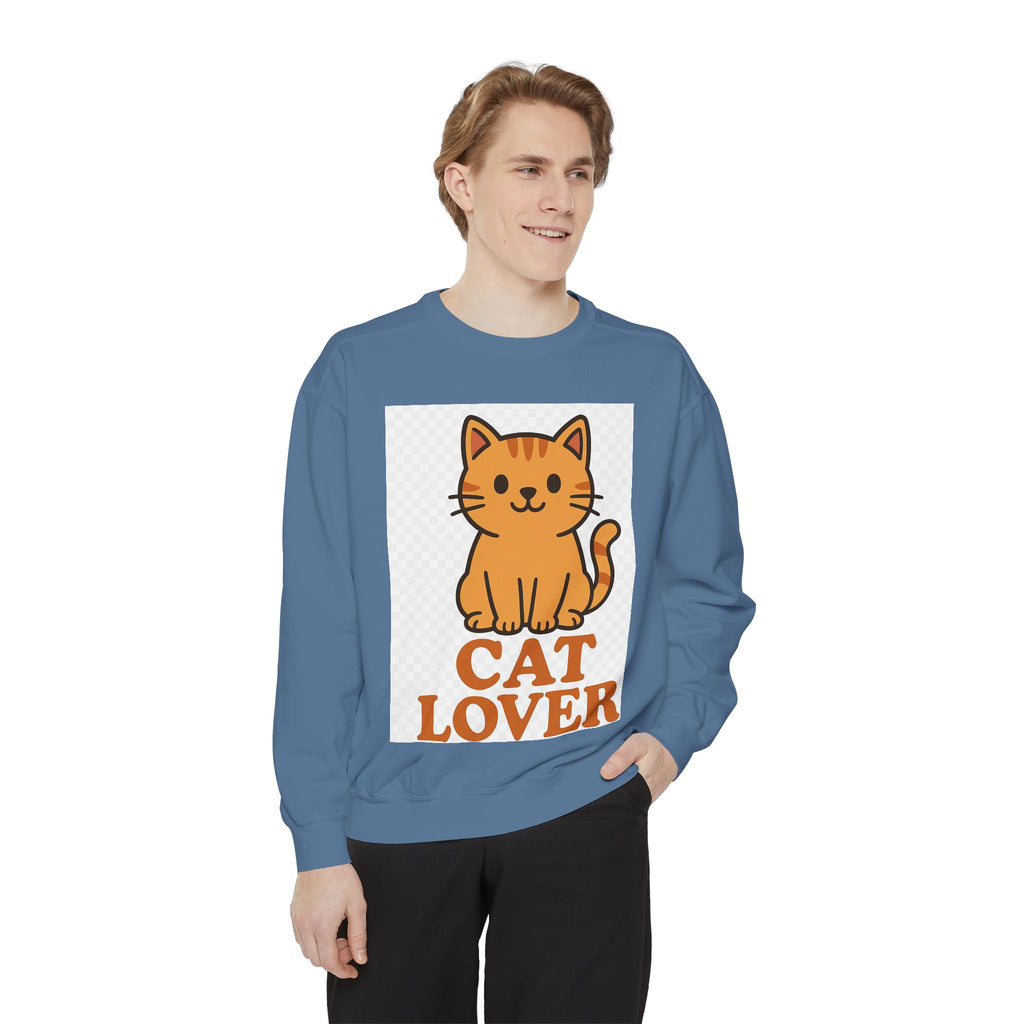 Cat Lover Unisex Garment-Dyed Sweatshirt