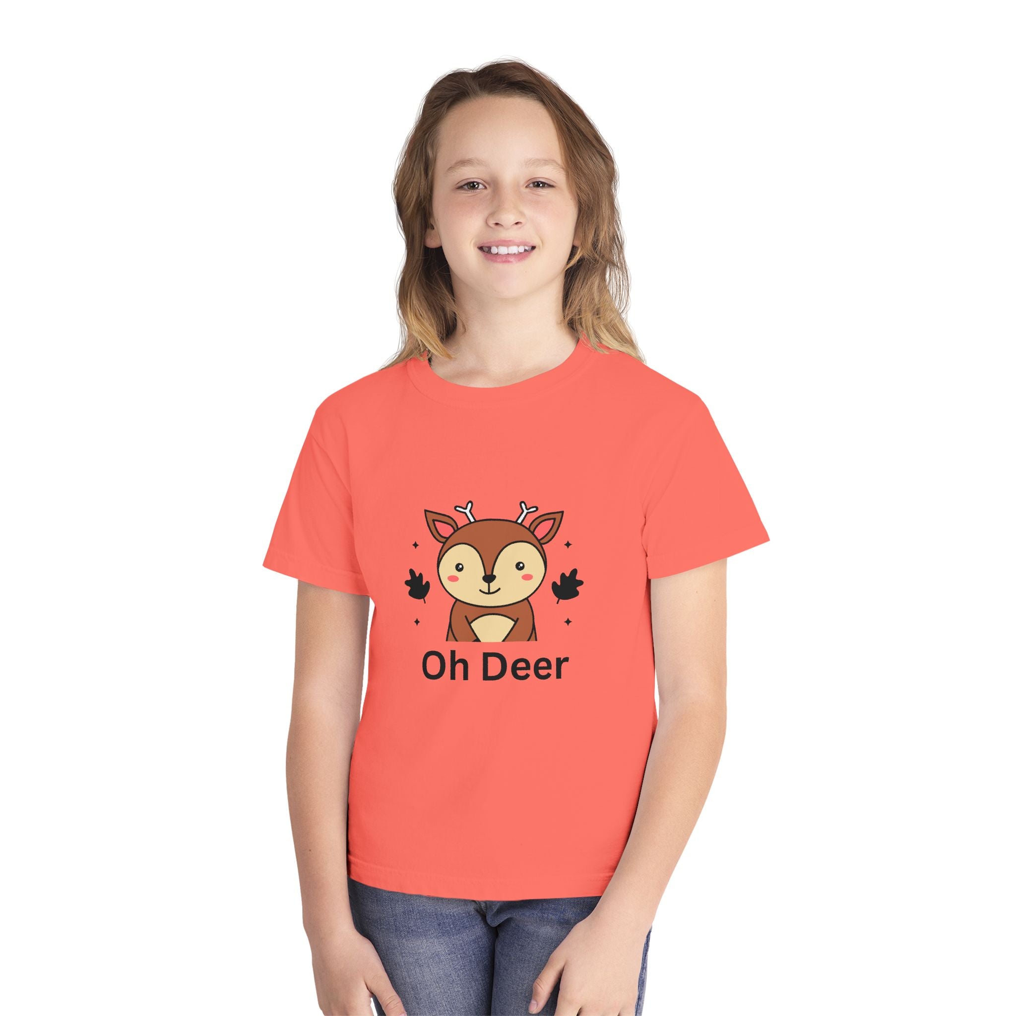 Funny Kids Tee - "Oh Deer" Design, Youth Shirt, Cute Animal Graphic, Perfect Gift for Birthdays, Holidays, or Playtime