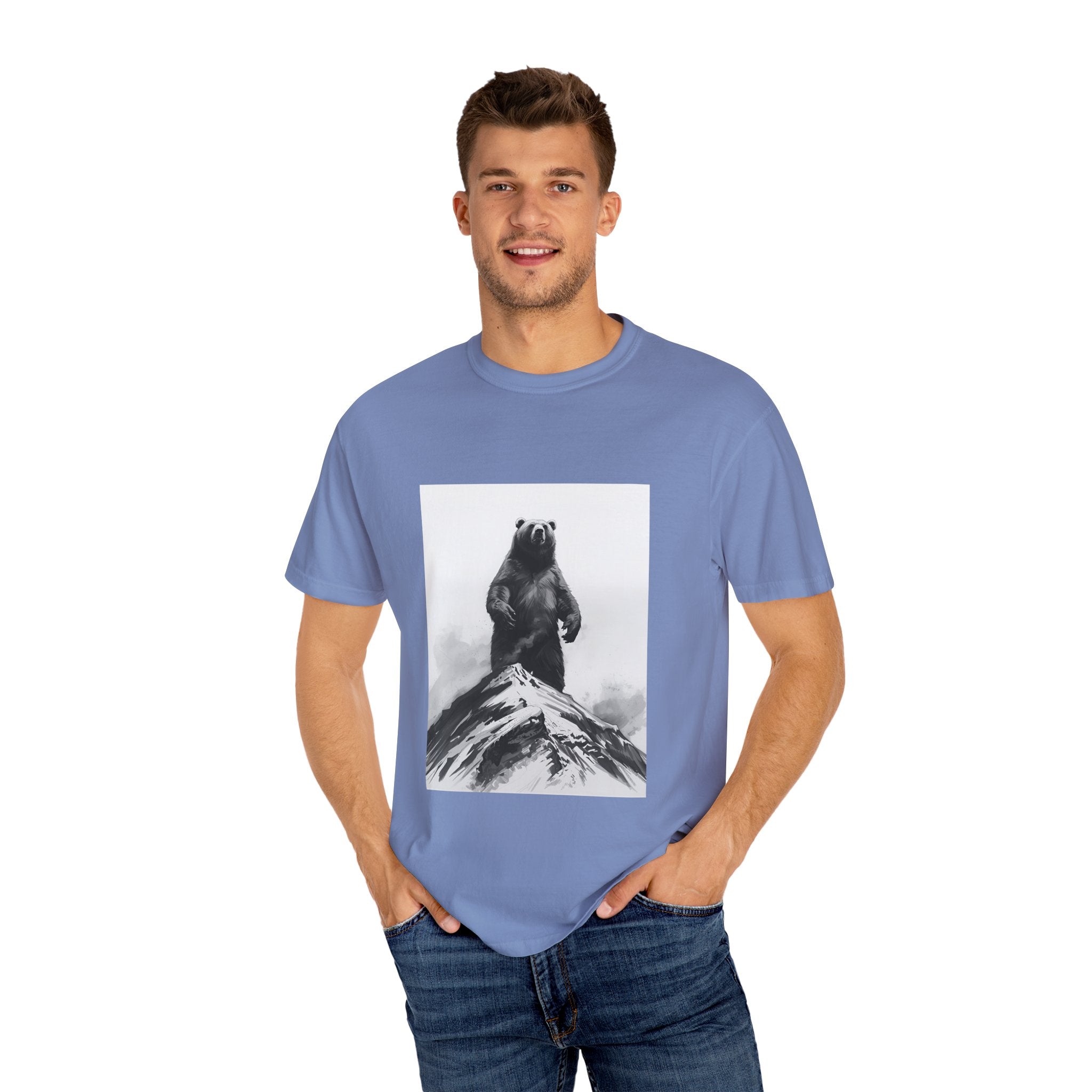 Bear Mountain Snow Unisex Garment-Dyed T-shirt