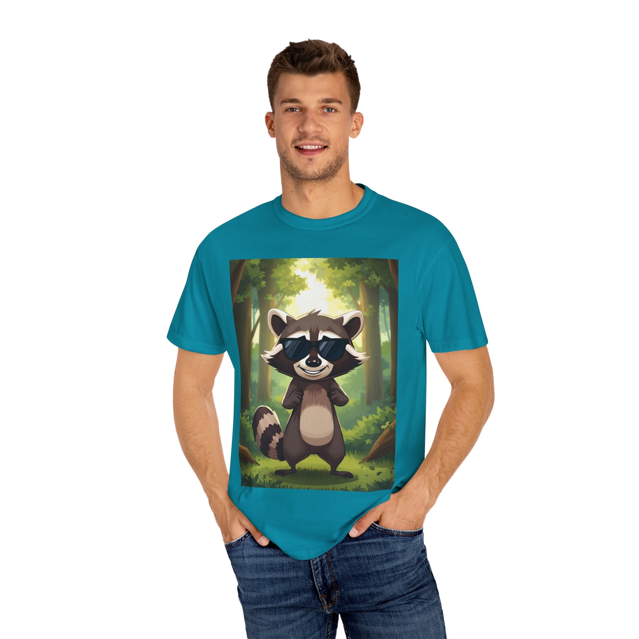 Whimsical Raccoon T-Shirt, Fun Nature Tee, Unisex Forest Shirt, Gift for Animal Lovers, Cute Wildlife Apparel