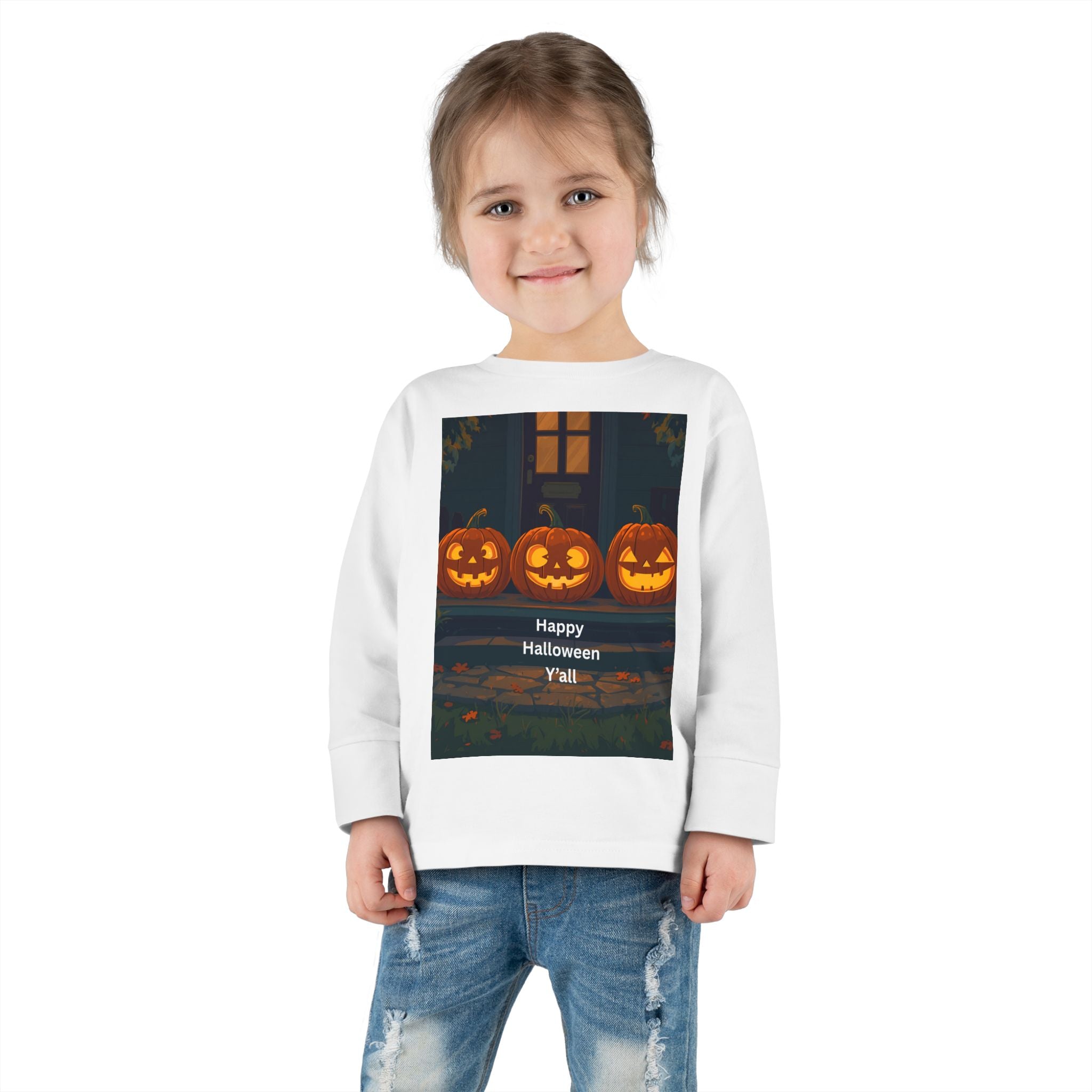 Halloween Pumpkin Toddler Long Sleeve Tee