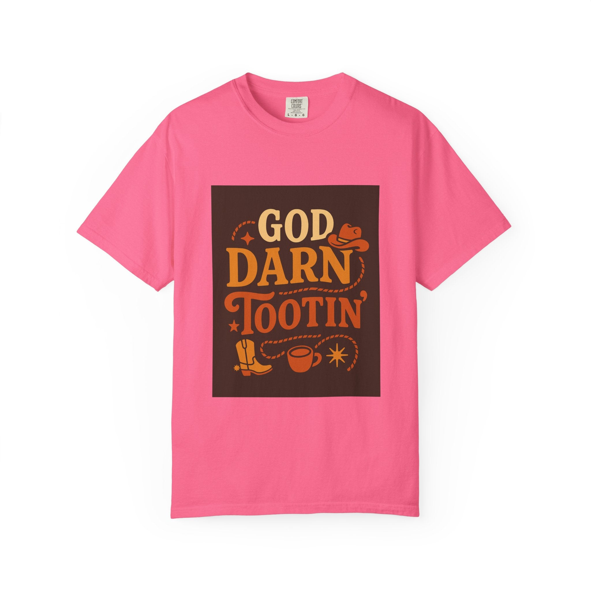Vintage-Inspired Unisex T-Shirt with 'God Darn Tootin' Graphic - Perfect for Cowpoke Gatherings, Western Themed Events, Gift