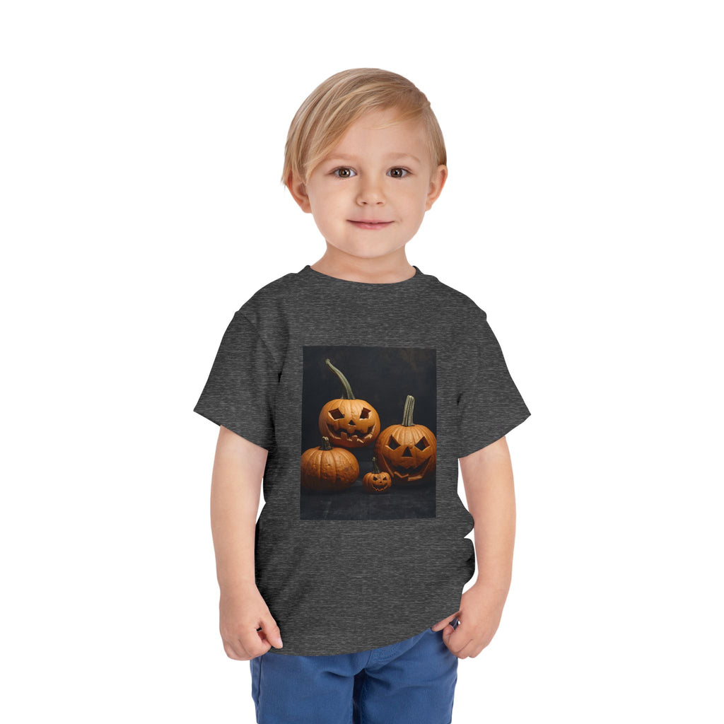 Spooky Halloween Pumpkin Toddler Short Sleeve Tee