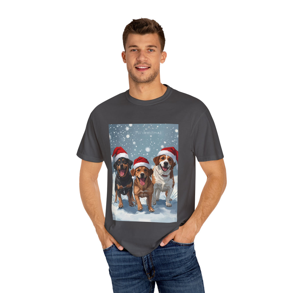 Cute Festive Christmas Dog Lover T-Shirt, Cute Holiday Shirt, Unisex Christmas Apparel, Gift for Pet Owners, Winter Celebration Tee