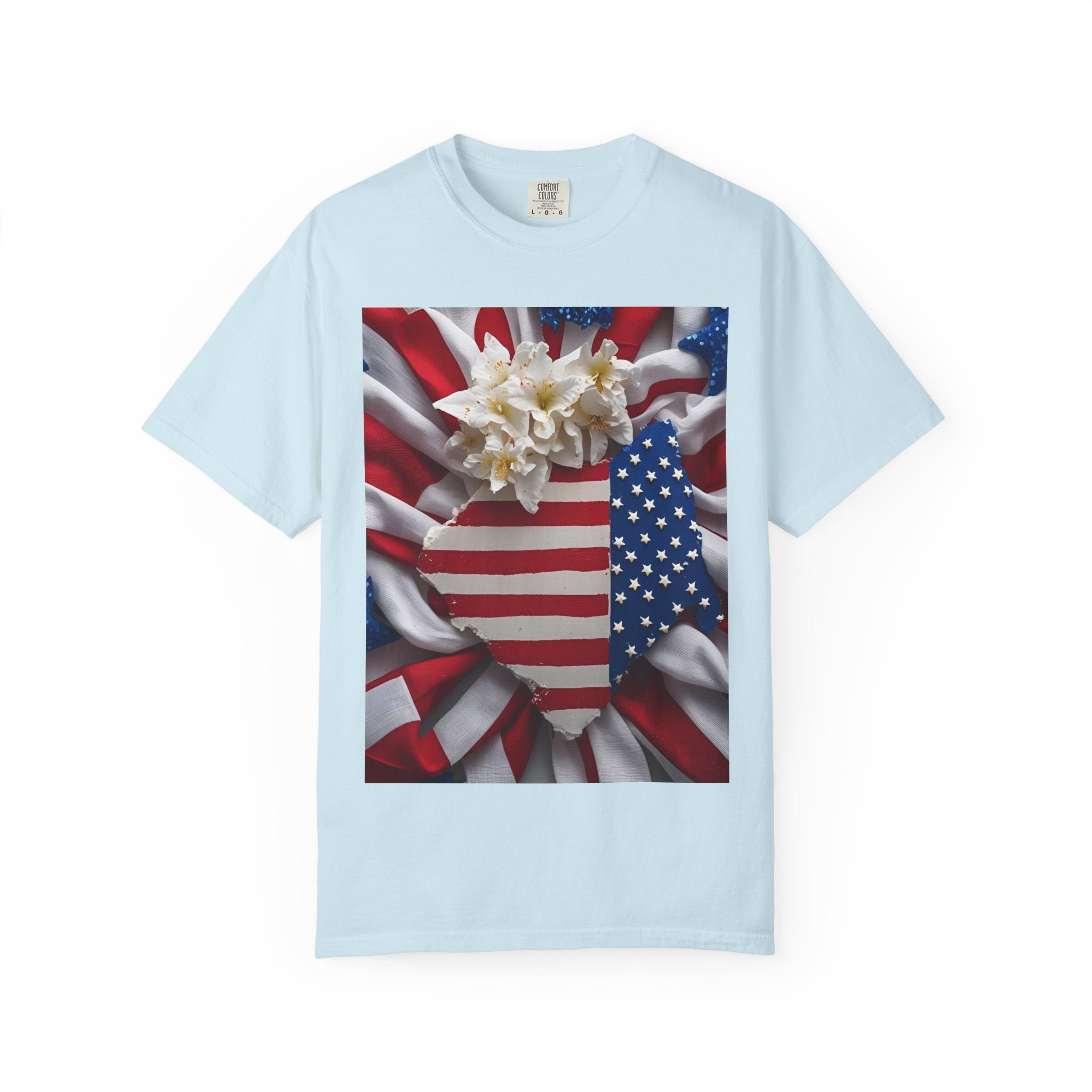 Patriotic Heart T-shirt for Festive Celebrations, 4th of July Apparel, Unisex Graphic Tee, American Pride Shirt, Independence Day Gift